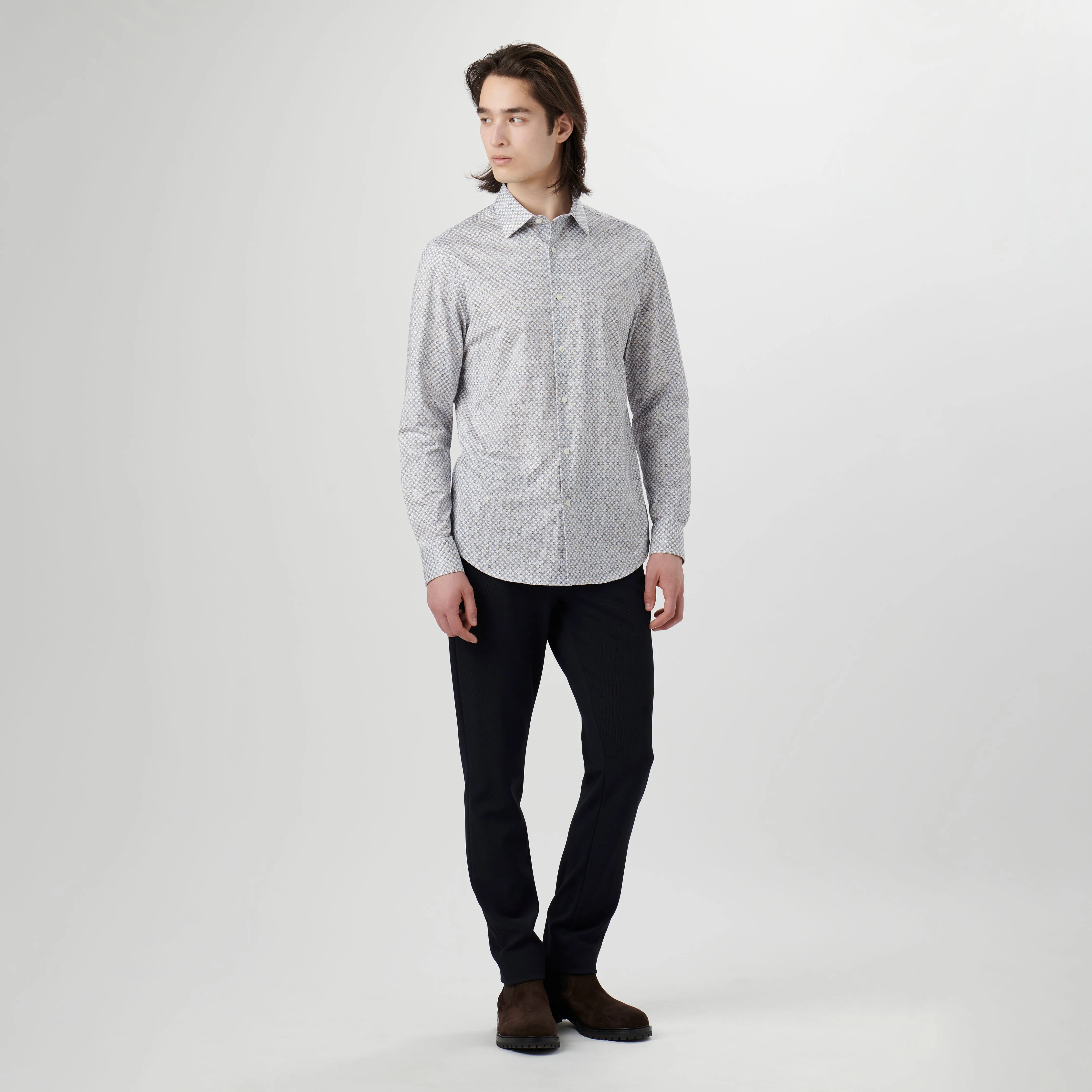 James Diamond Check OoohCotton Shirt sold by Bugatchi product image thumbnail 5
