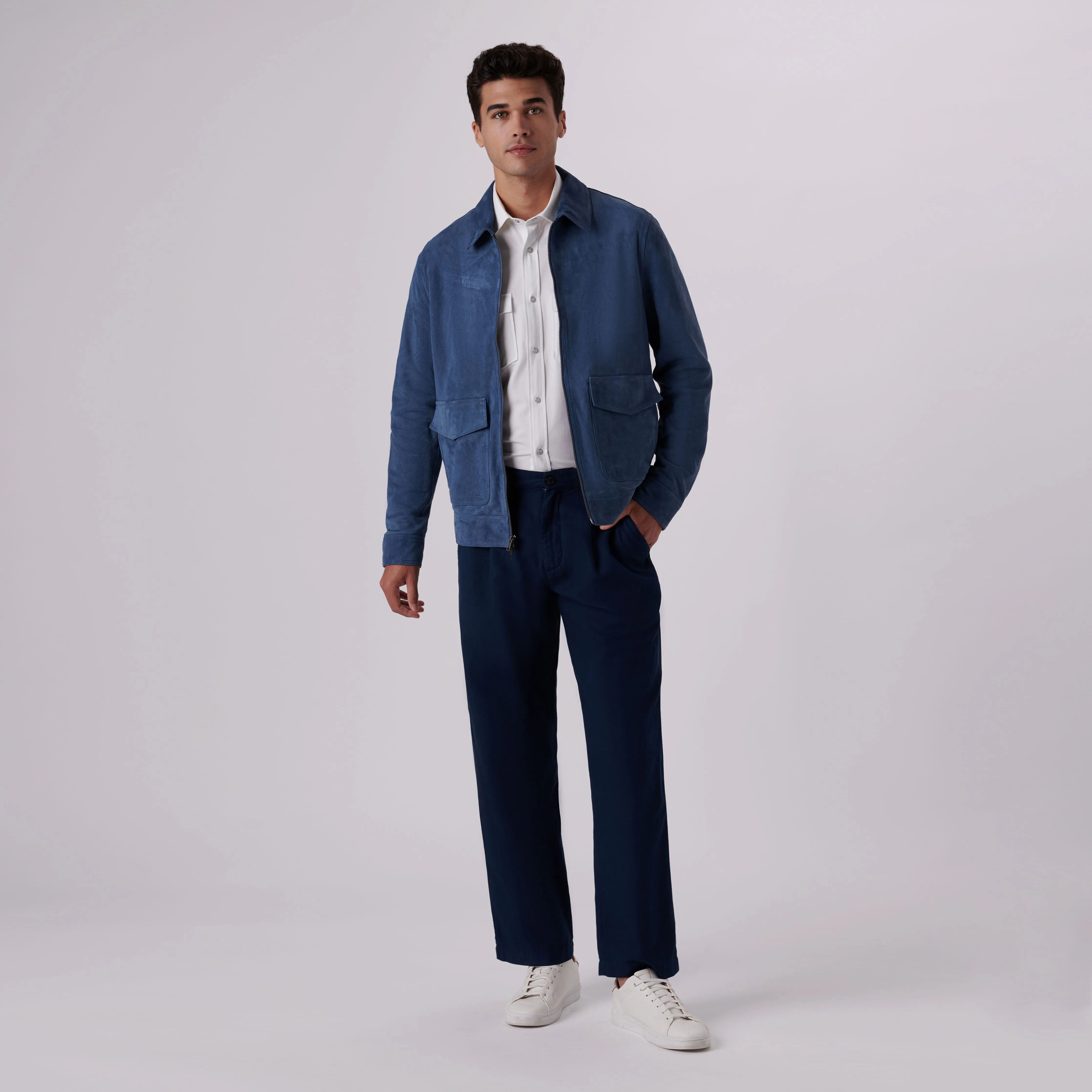 Suede Bomber Jacket sold by Bugatchi product image thumbnail 5