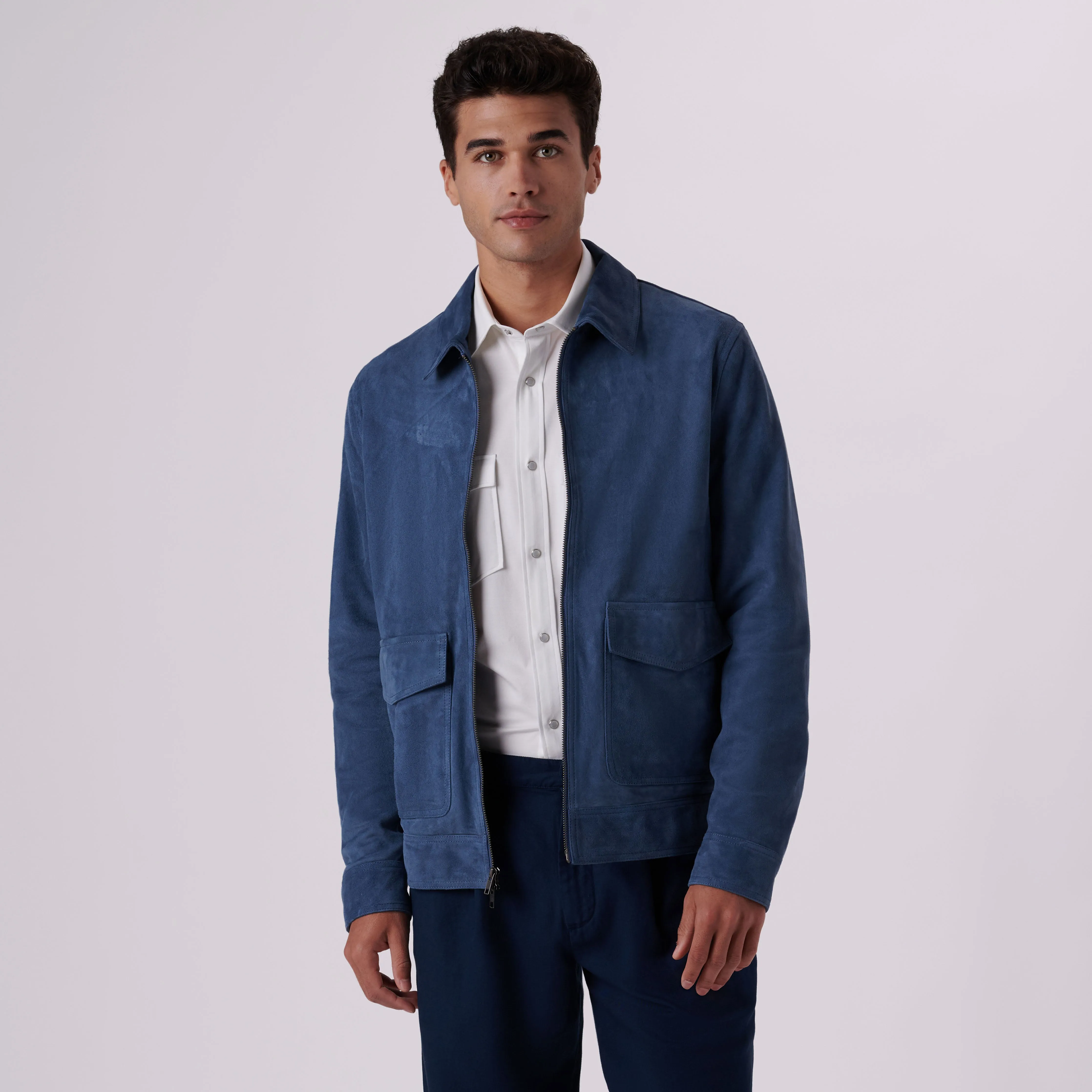 Suede Bomber Jacket sold by Bugatchi product image thumbnail 2
