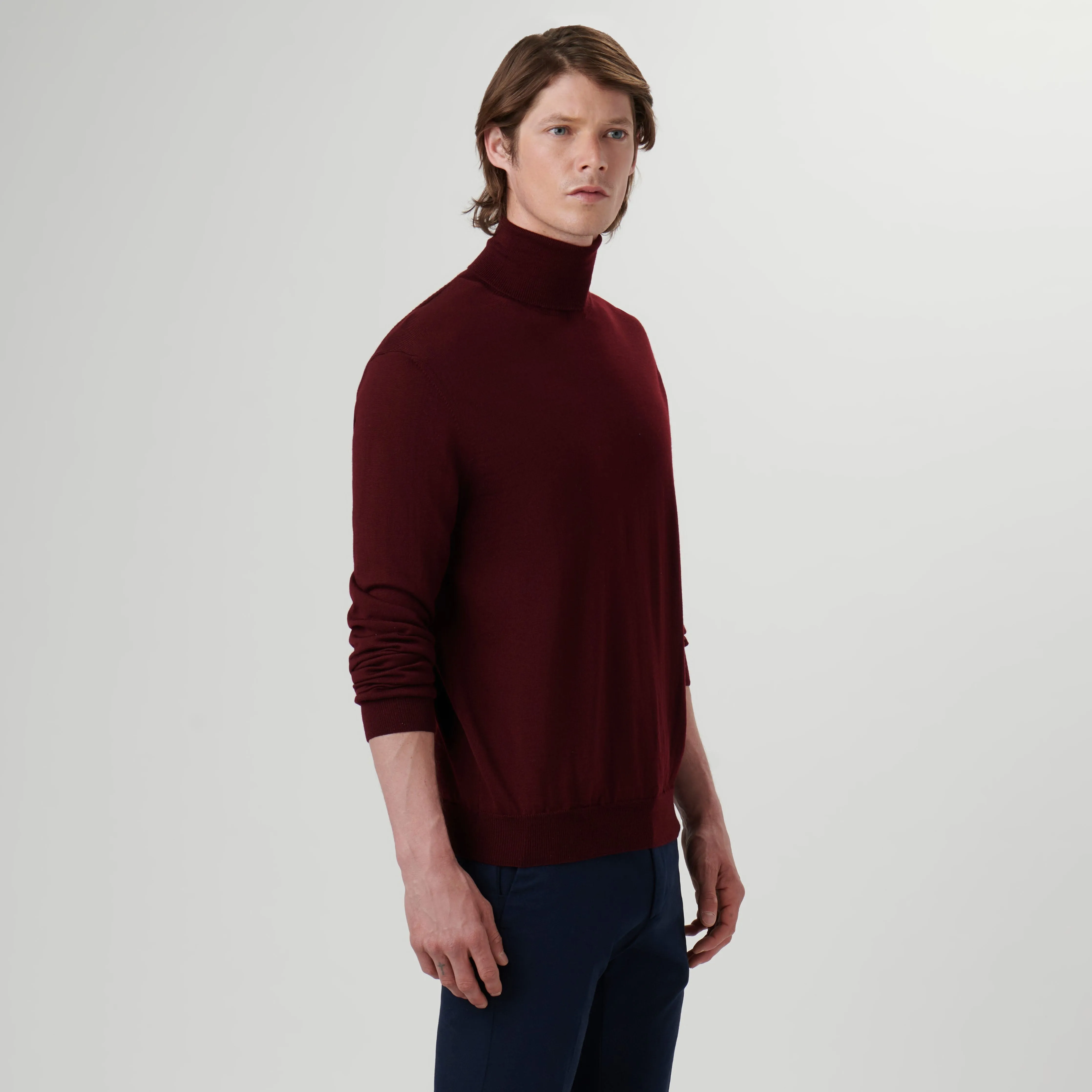 Super Merino Solid Turtleneck Sweater sold by Bugatchi product image thumbnail 3