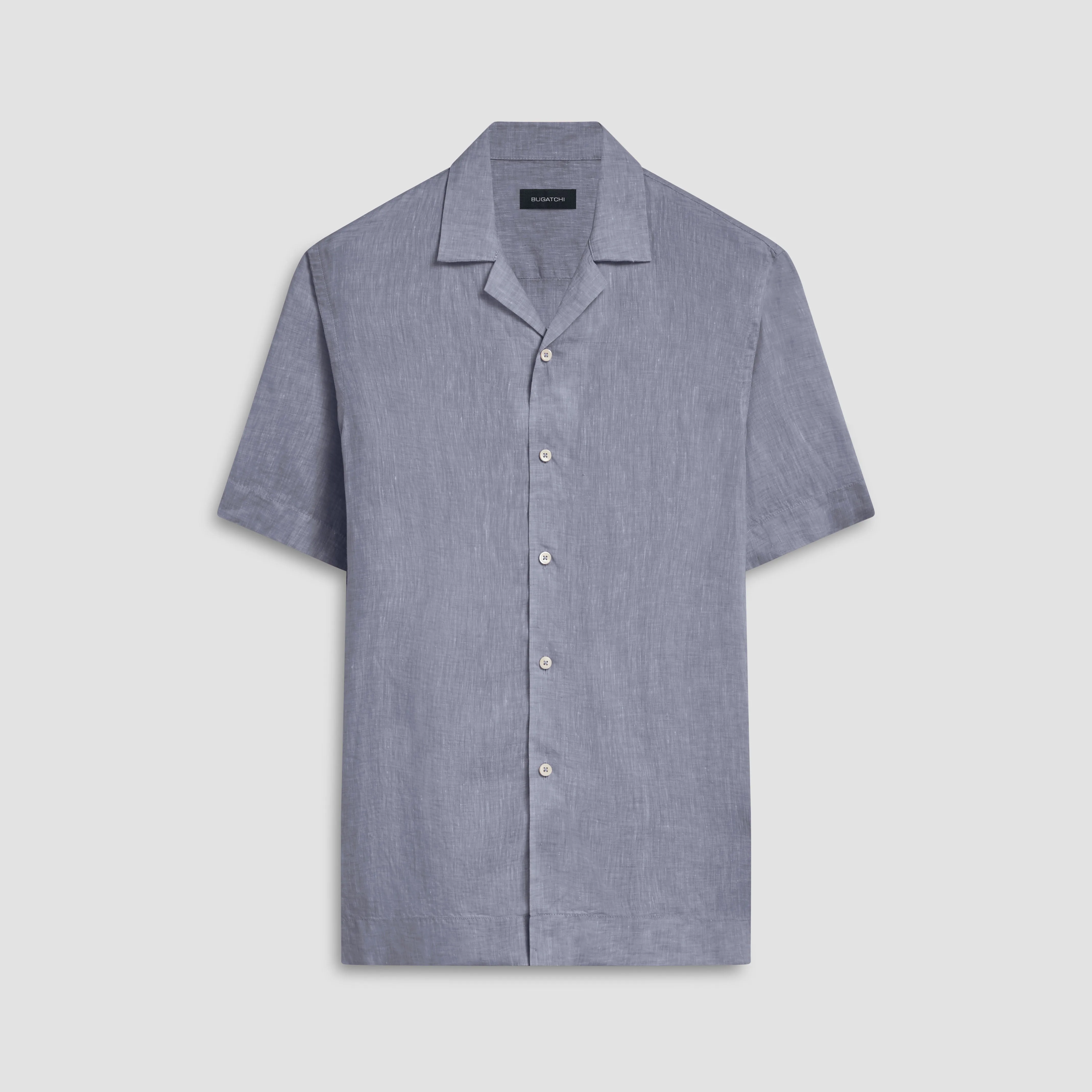 Jackson Solid Short Sleeve Linen Shirt sold by Bugatchi