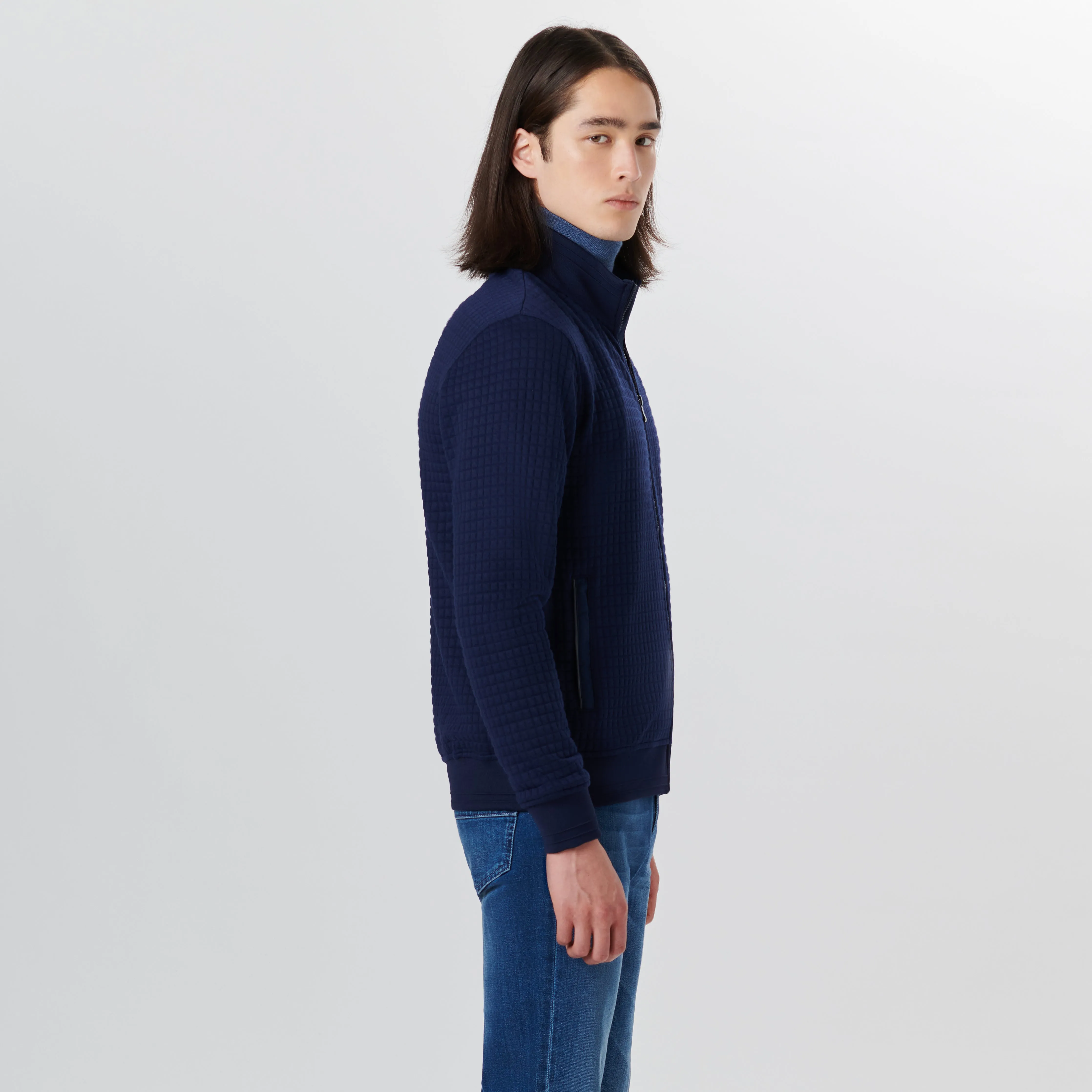 Waffle Full Zip Jacket sold by Bugatchi product image thumbnail 3