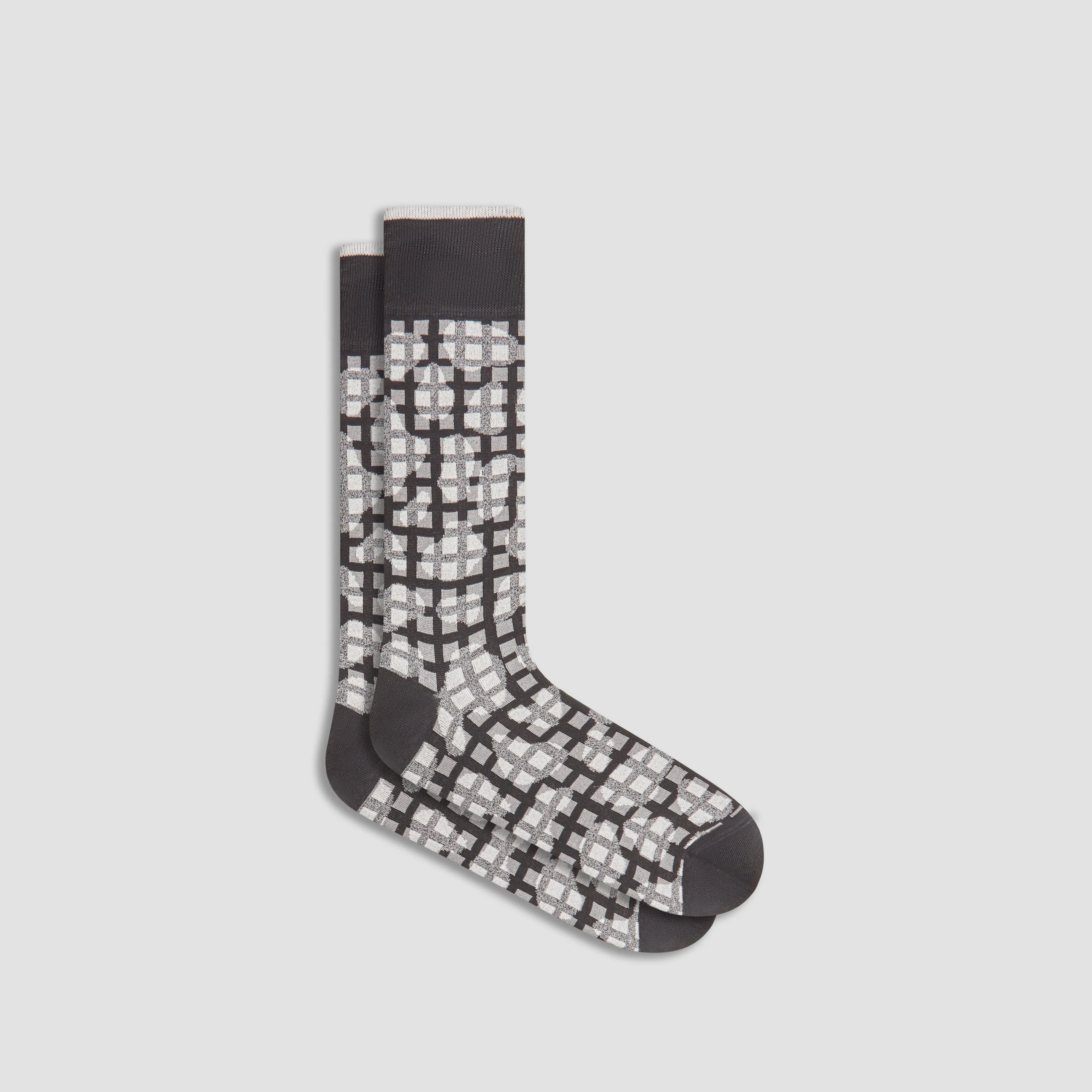Checkered Mid-Calf Socks sold by Bugatchi