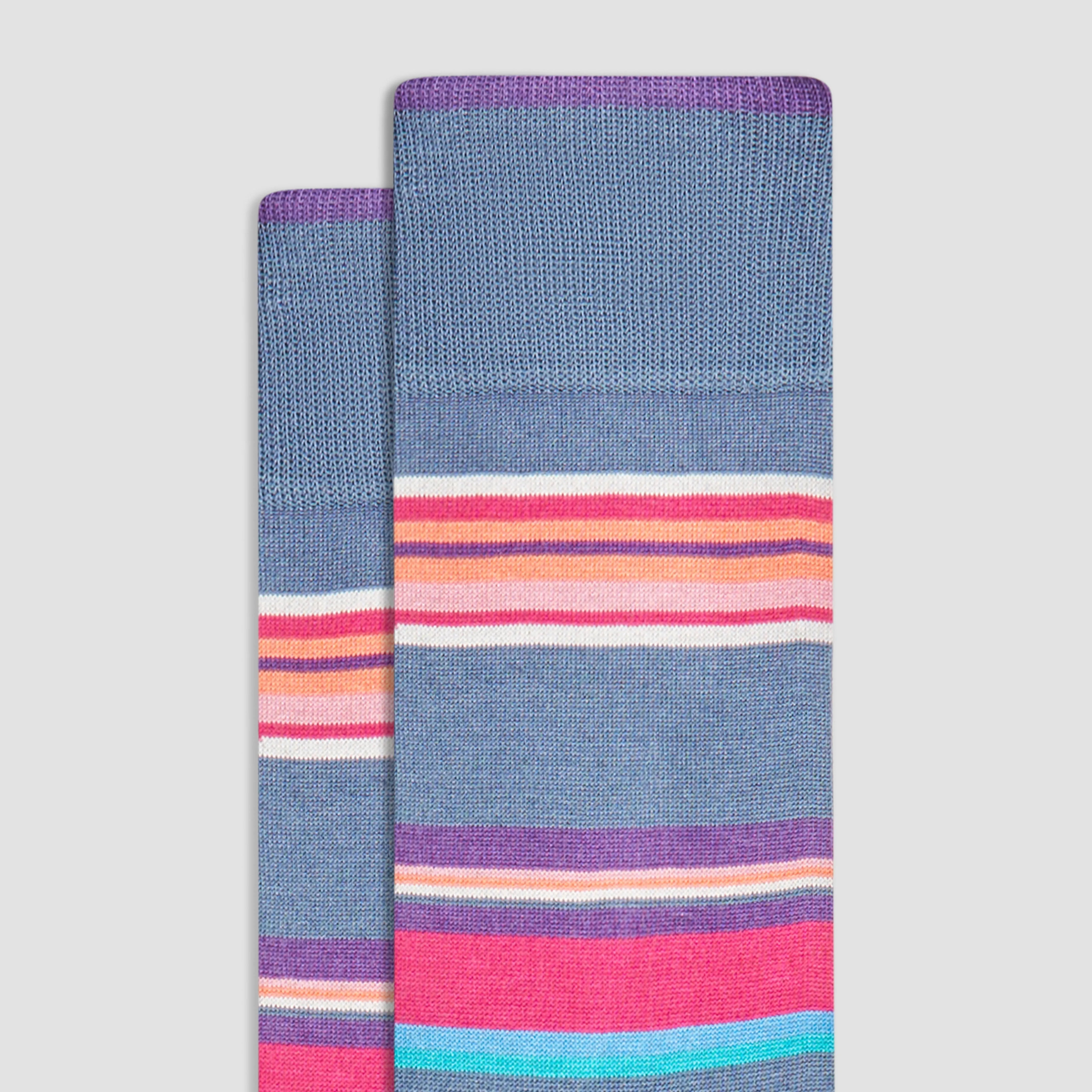 Striped Mid-Calf Socks sold by Bugatchi product image thumbnail 2