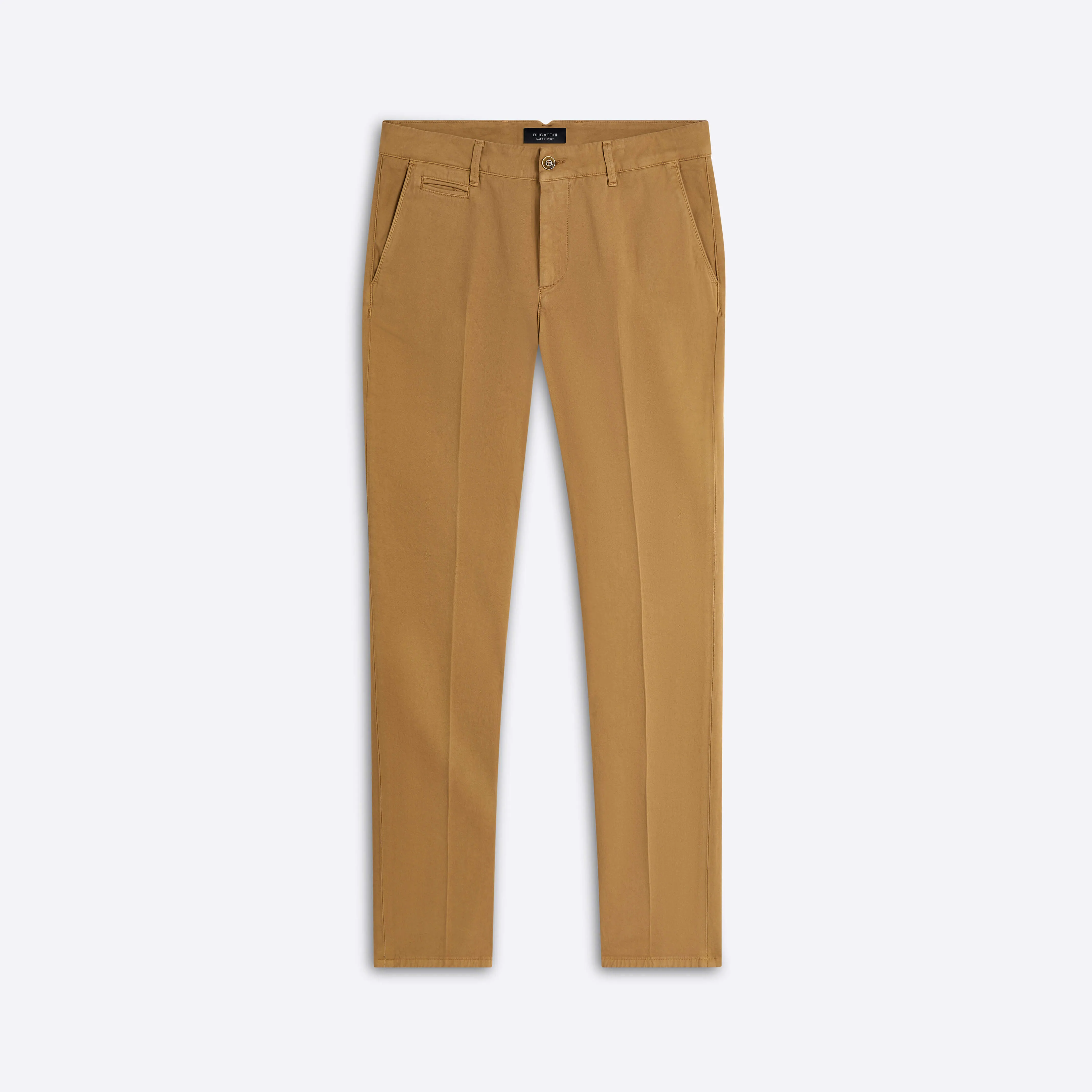 Solid Flat Front Chino Pants sold by Bugatchi