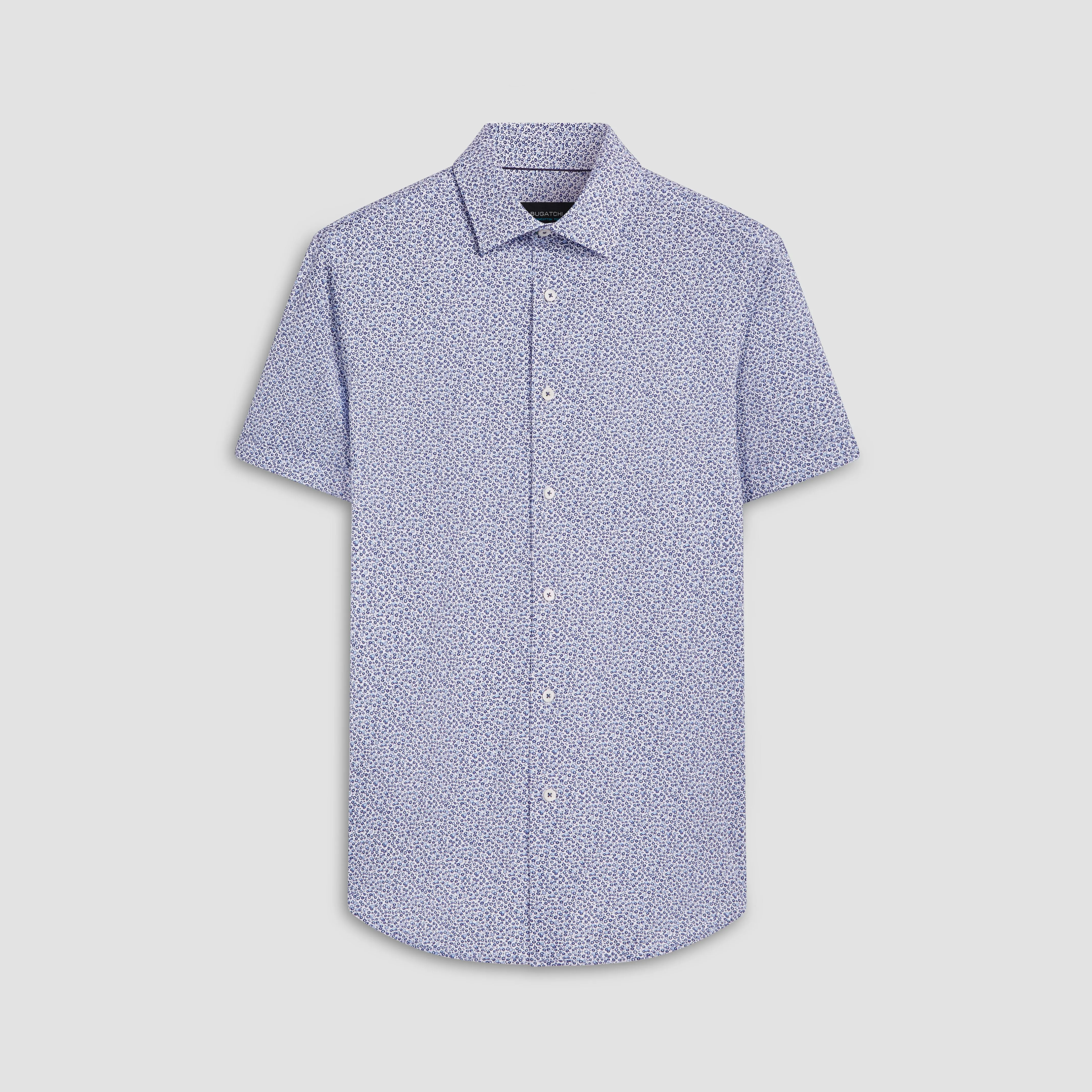 Miles Floral Print OoohCotton Short Sleeve Shirt sold by Bugatchi