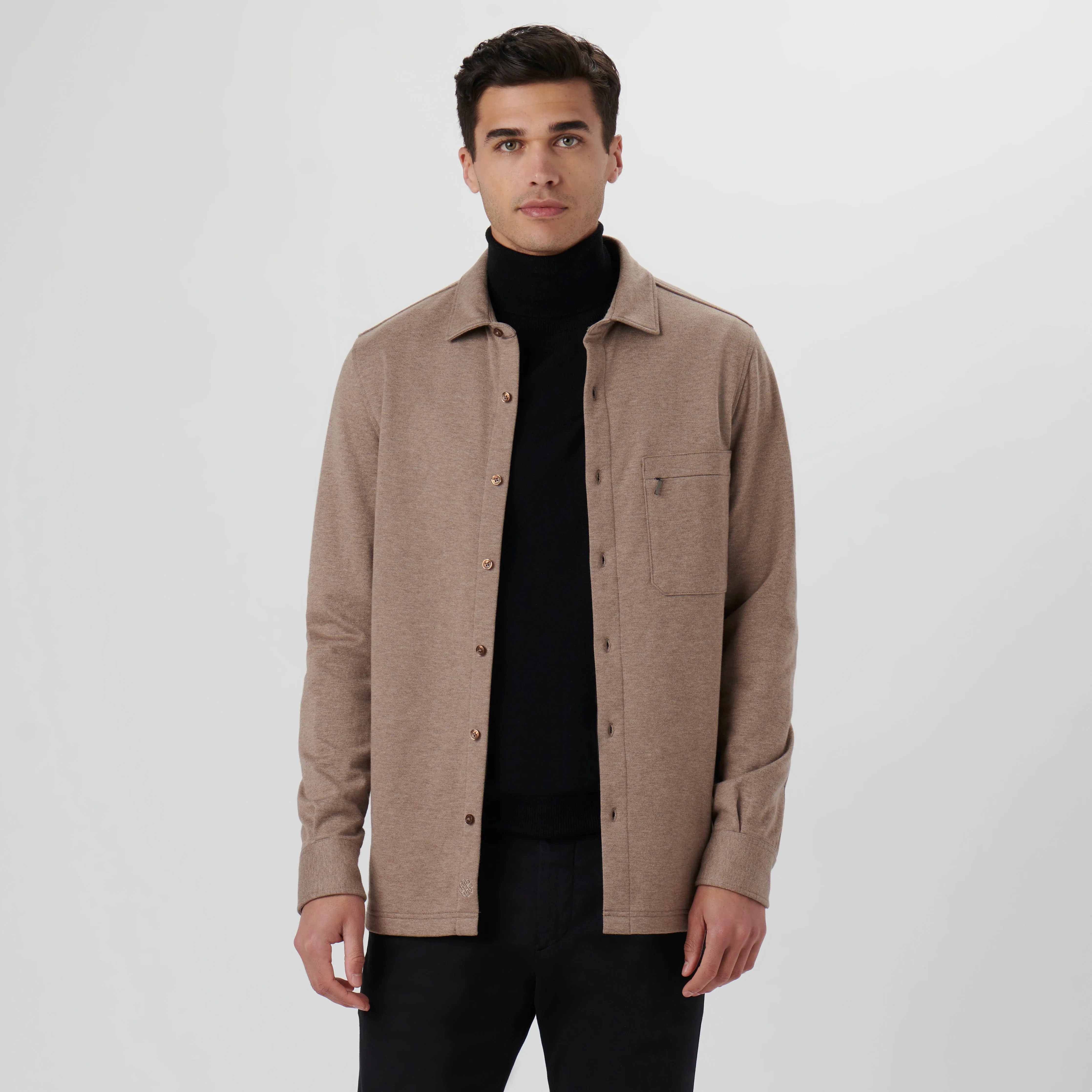 Knit Shirt Jacket sold by Bugatchi product image thumbnail 2