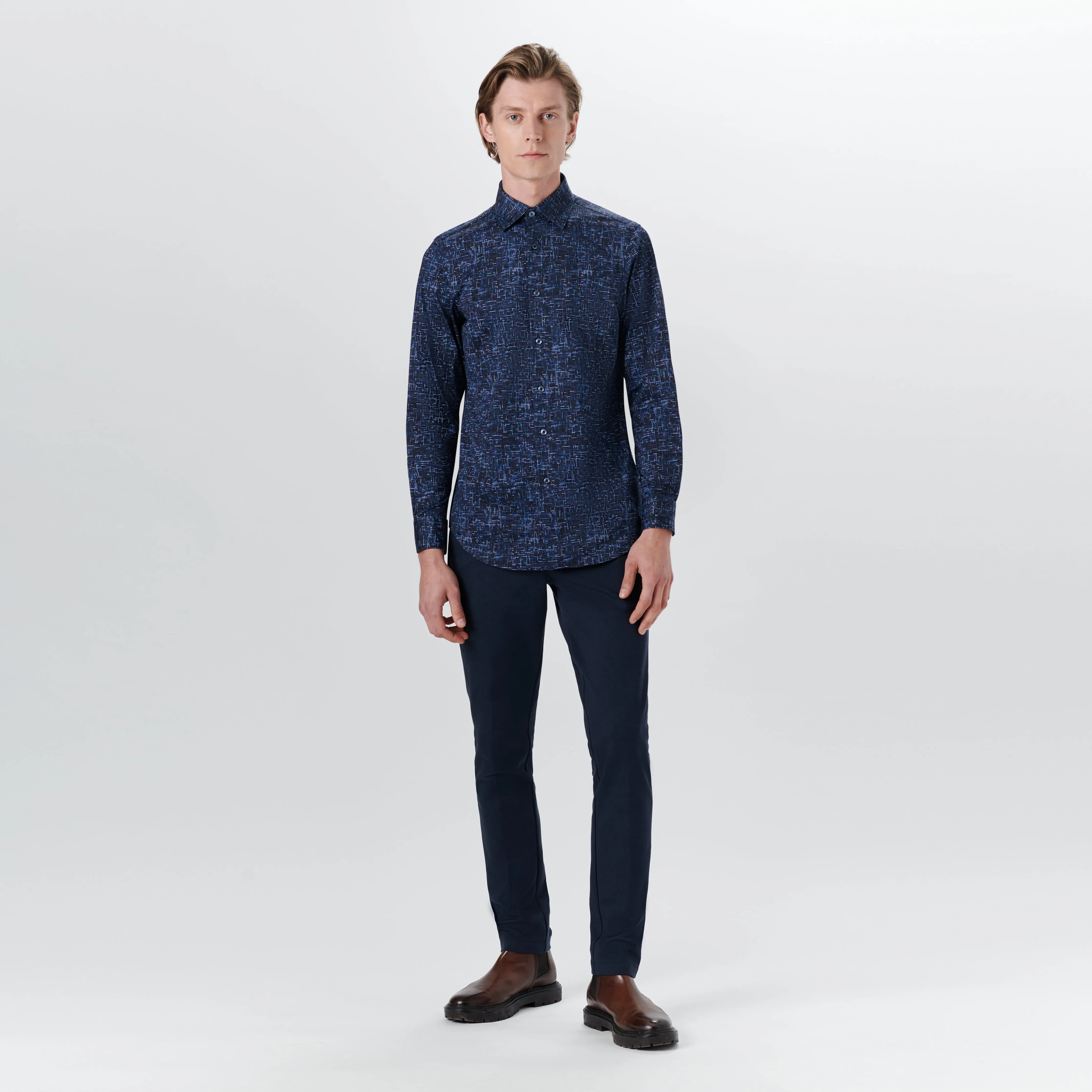 JAMES Abstract Print OoohCotton Shirt sold by Bugatchi product image thumbnail 5