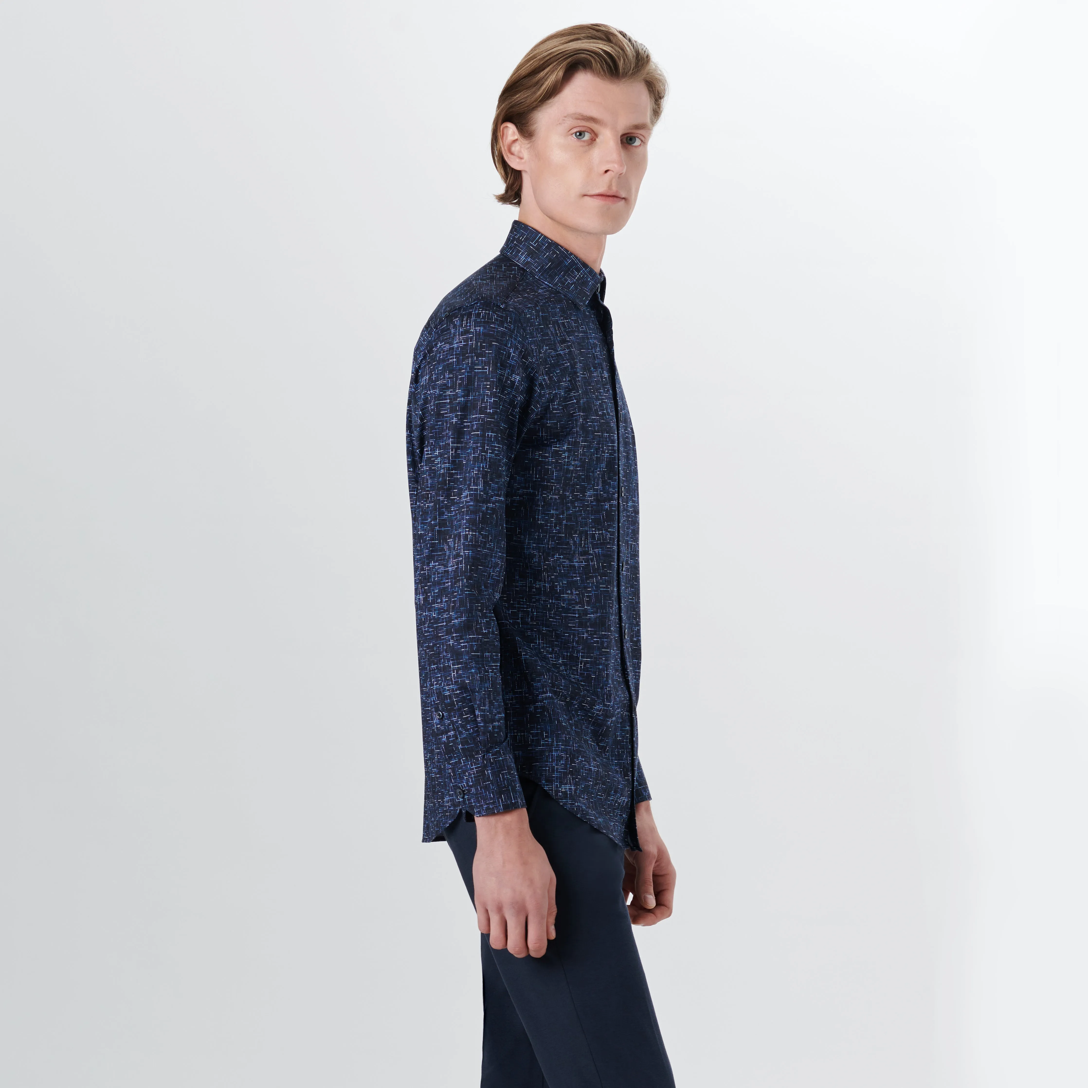 JAMES Abstract Print OoohCotton Shirt sold by Bugatchi product image thumbnail 3