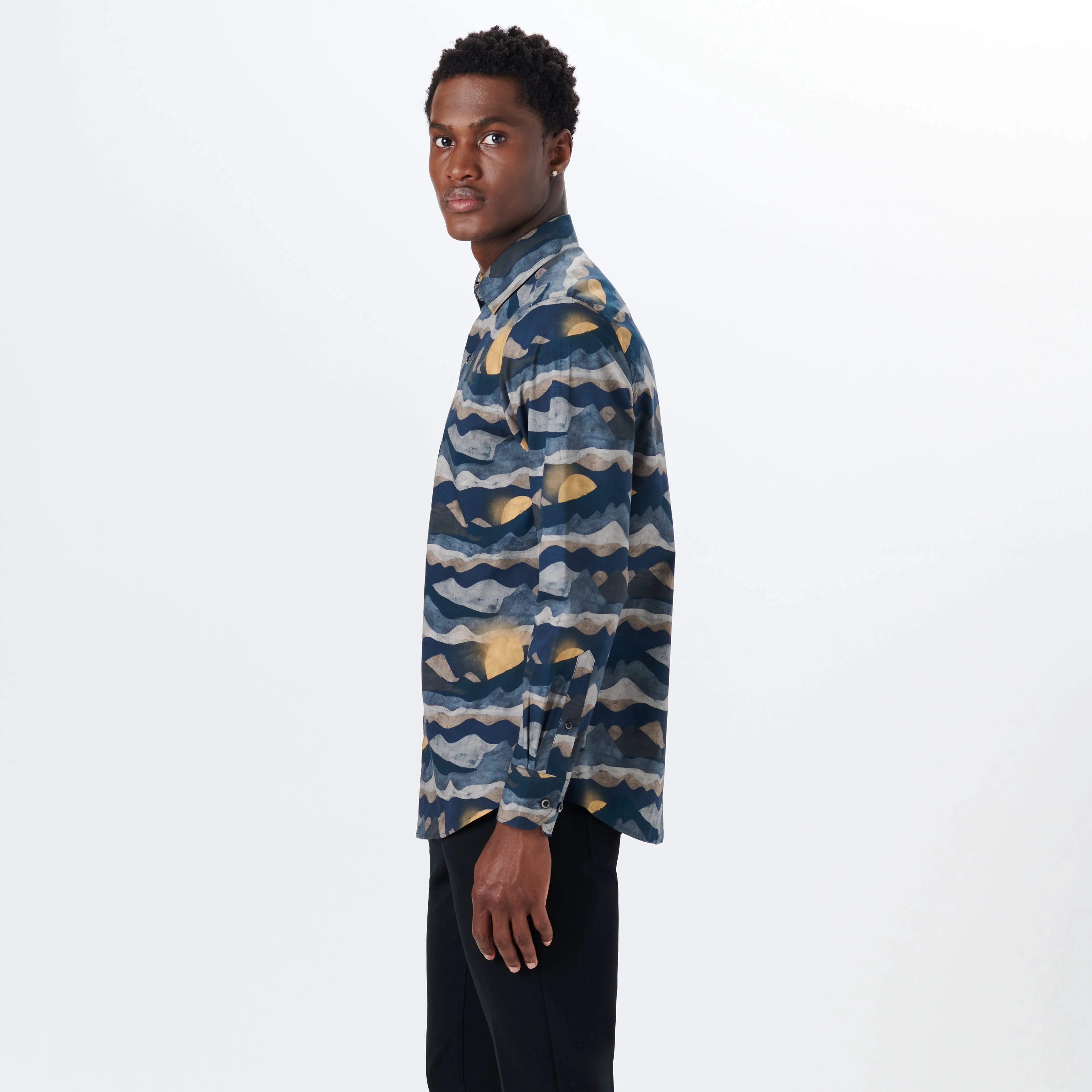 JULIAN Abstract Print Shirt sold by Bugatchi product image thumbnail 3