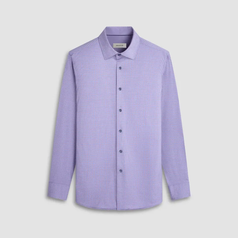 Jimmy Double Sided Geometric/Solid OoohCotton Shirt sold by Bugatchi