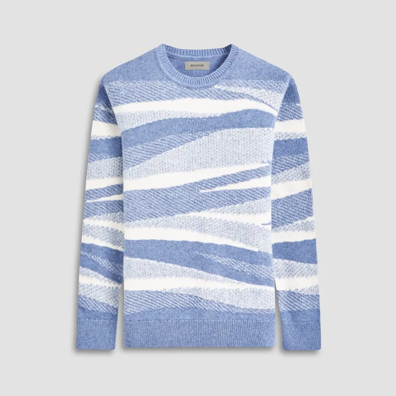 Mixed Stitch Crew Neck Sweater sold by Bugatchi