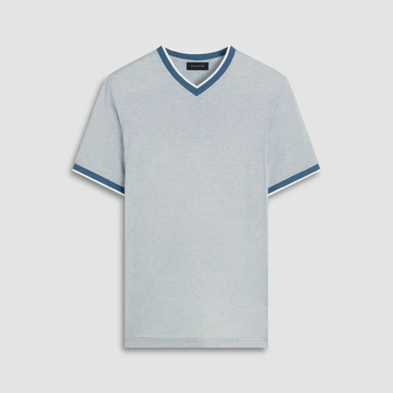 Performance High V-Neck T-Shirt sold by Bugatchi