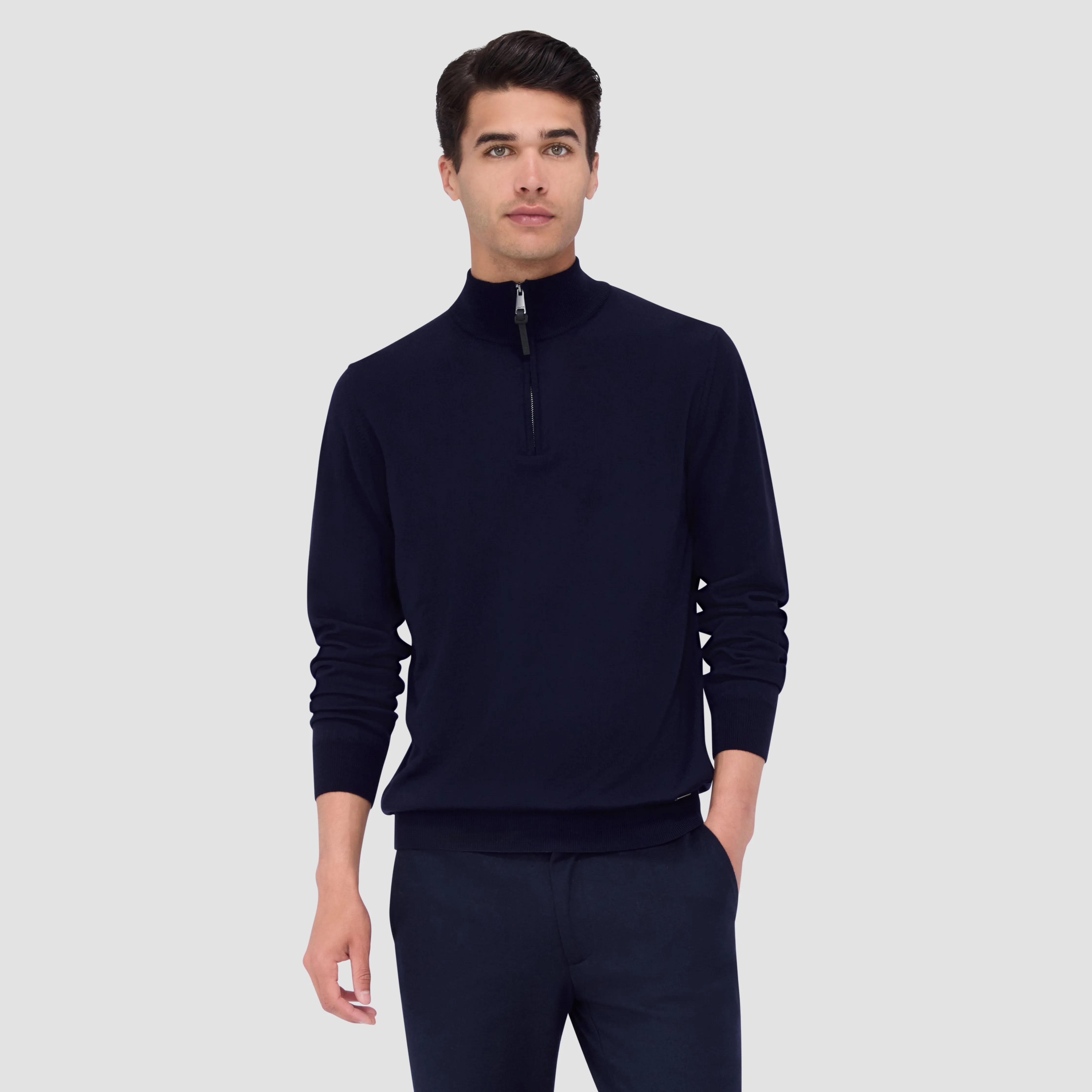 Spencer Quarter-Zip Super Merino Sweater sold by Bugatchi product image thumbnail 2