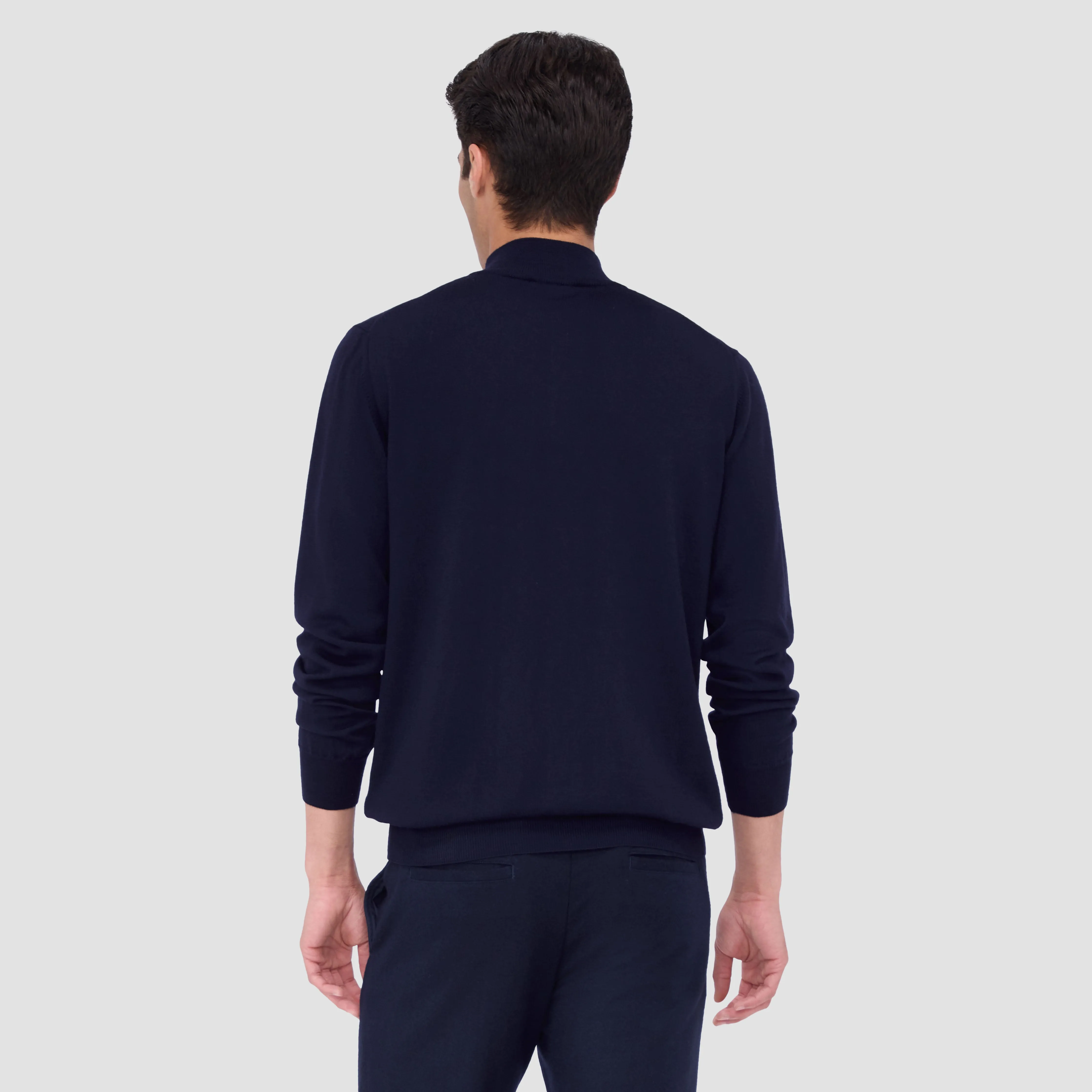Spencer Quarter-Zip Super Merino Sweater sold by Bugatchi product image thumbnail 4