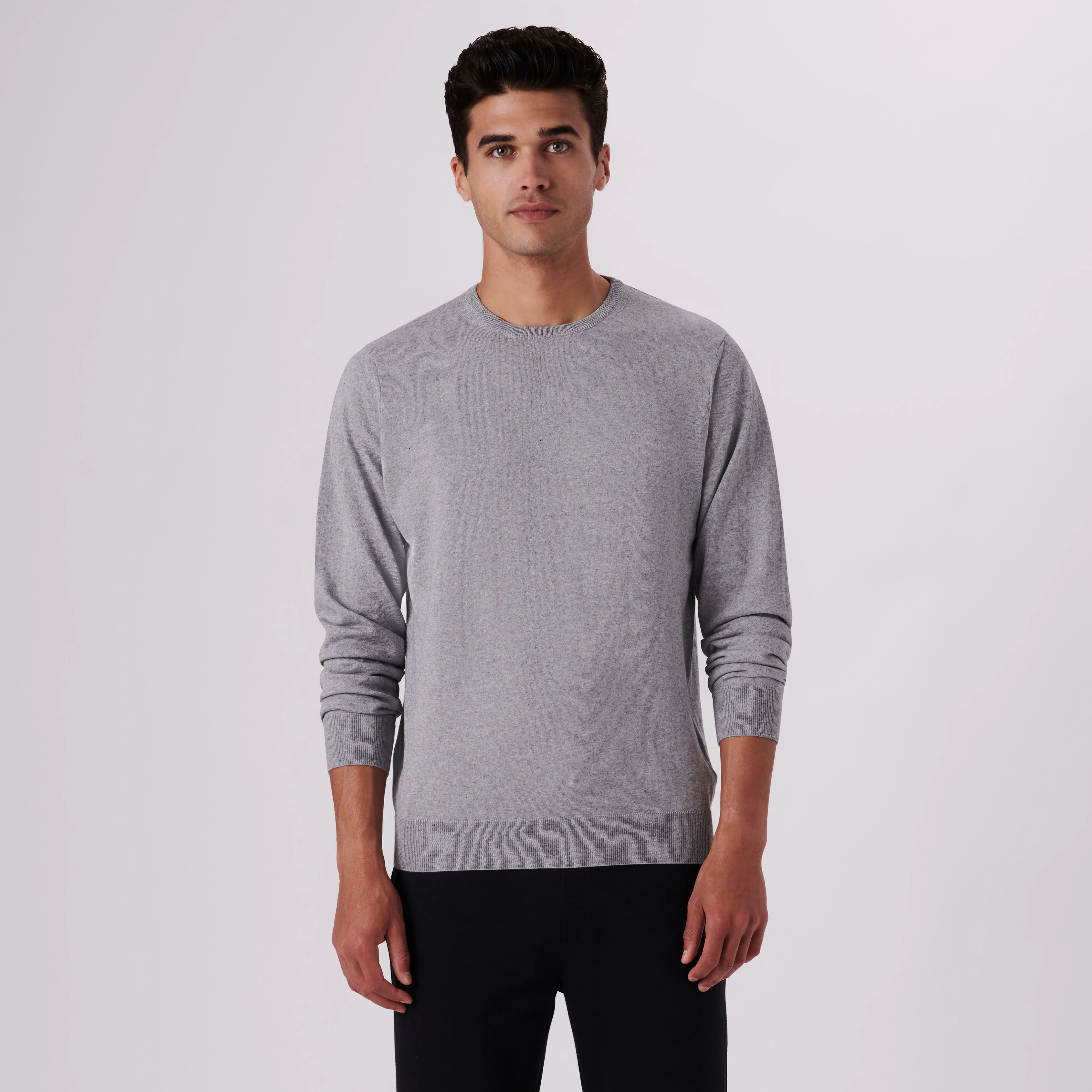 Solid Cotton Cashmere Crew Neck Sweater sold by Bugatchi product image thumbnail 2