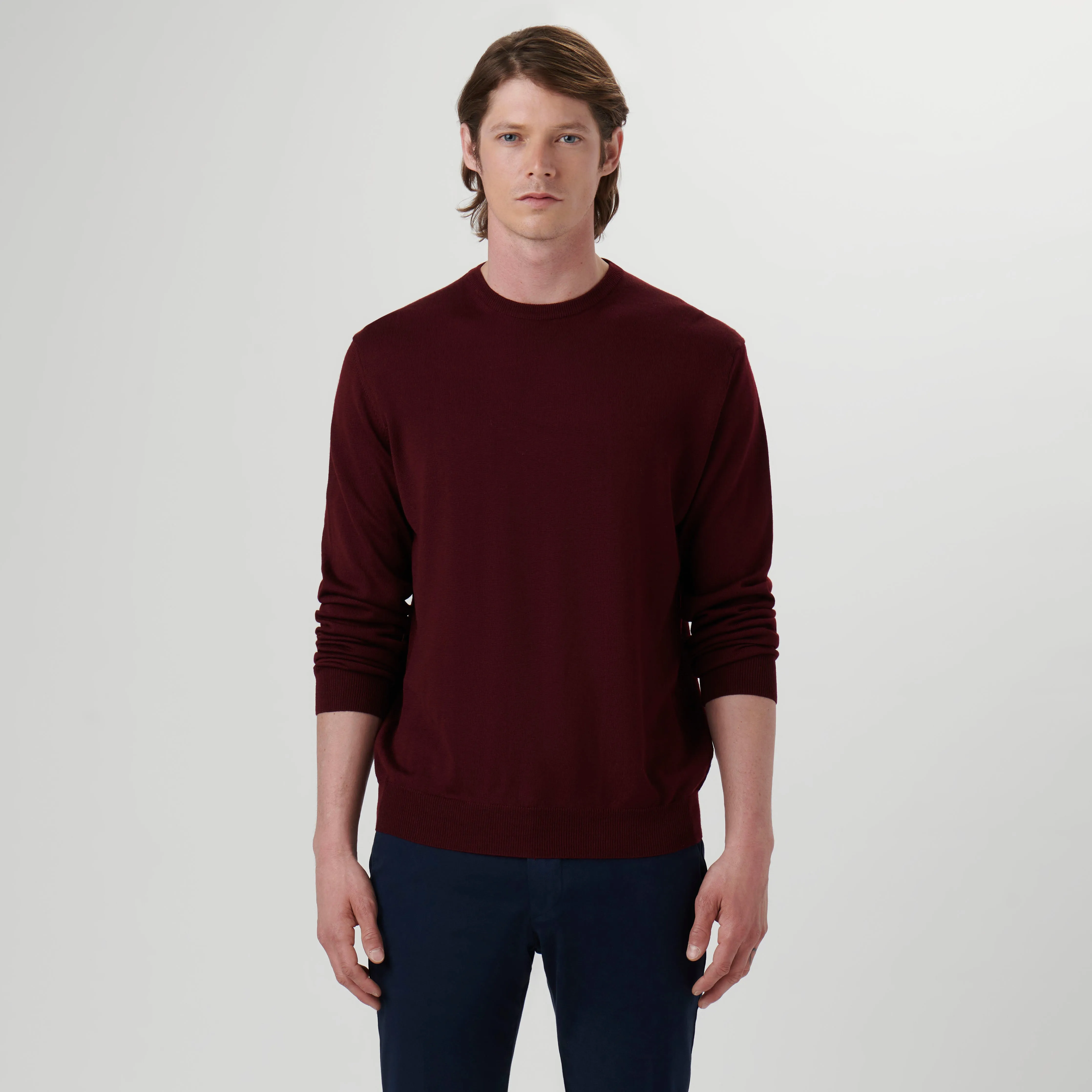 Super Merino Solid Crew Neck Sweater sold by Bugatchi product image thumbnail 2