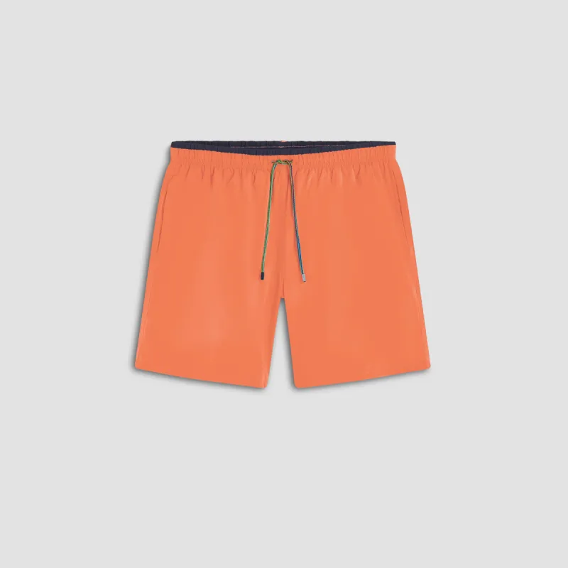 Quinn Solid Swim Trunks sold by Bugatchi