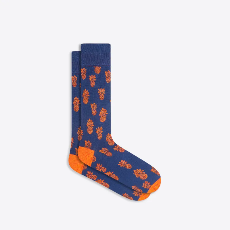 Pineapples Mid-Calf Socks sold by Bugatchi