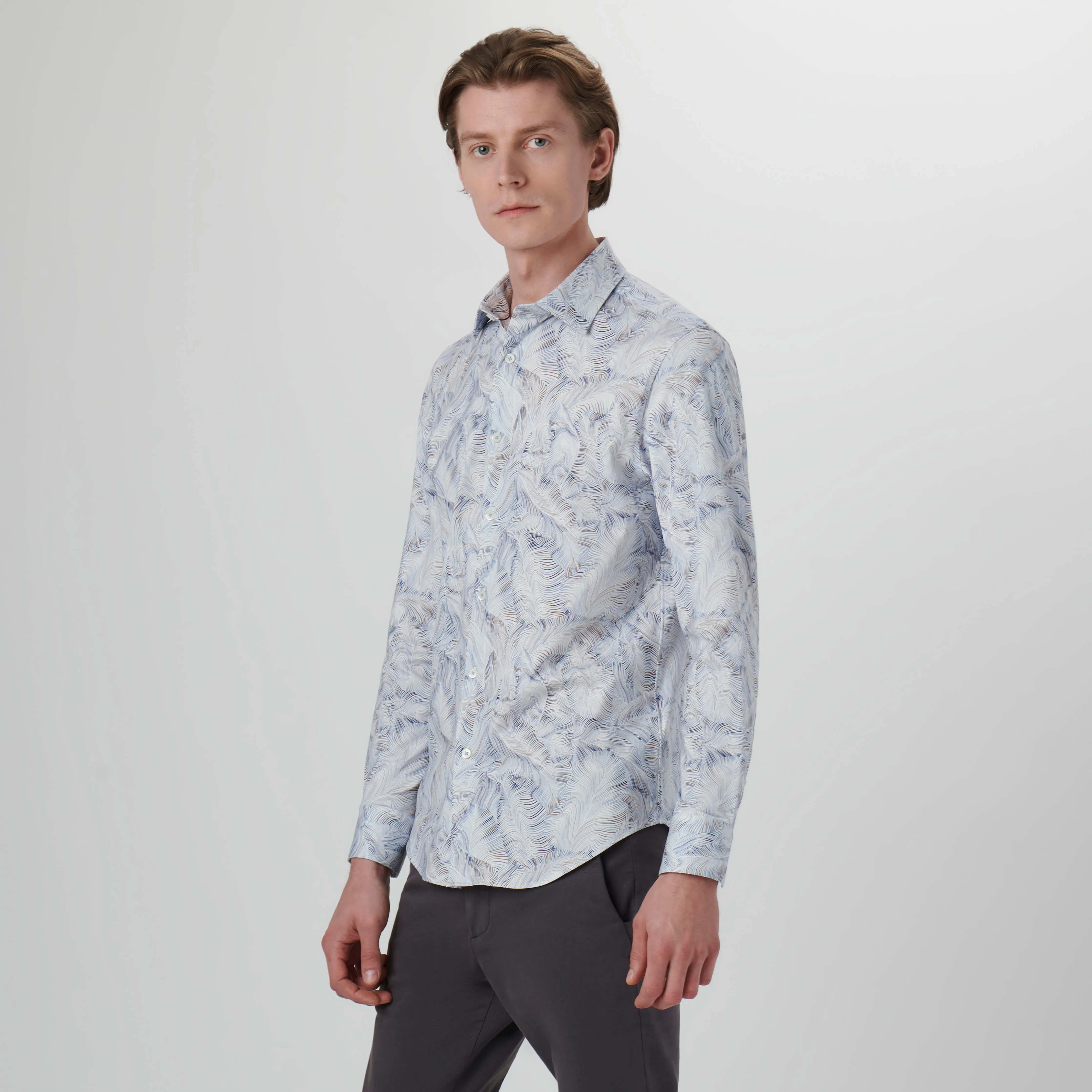 James Abstract Print OoohCotton Shirt sold by Bugatchi product image thumbnail 3