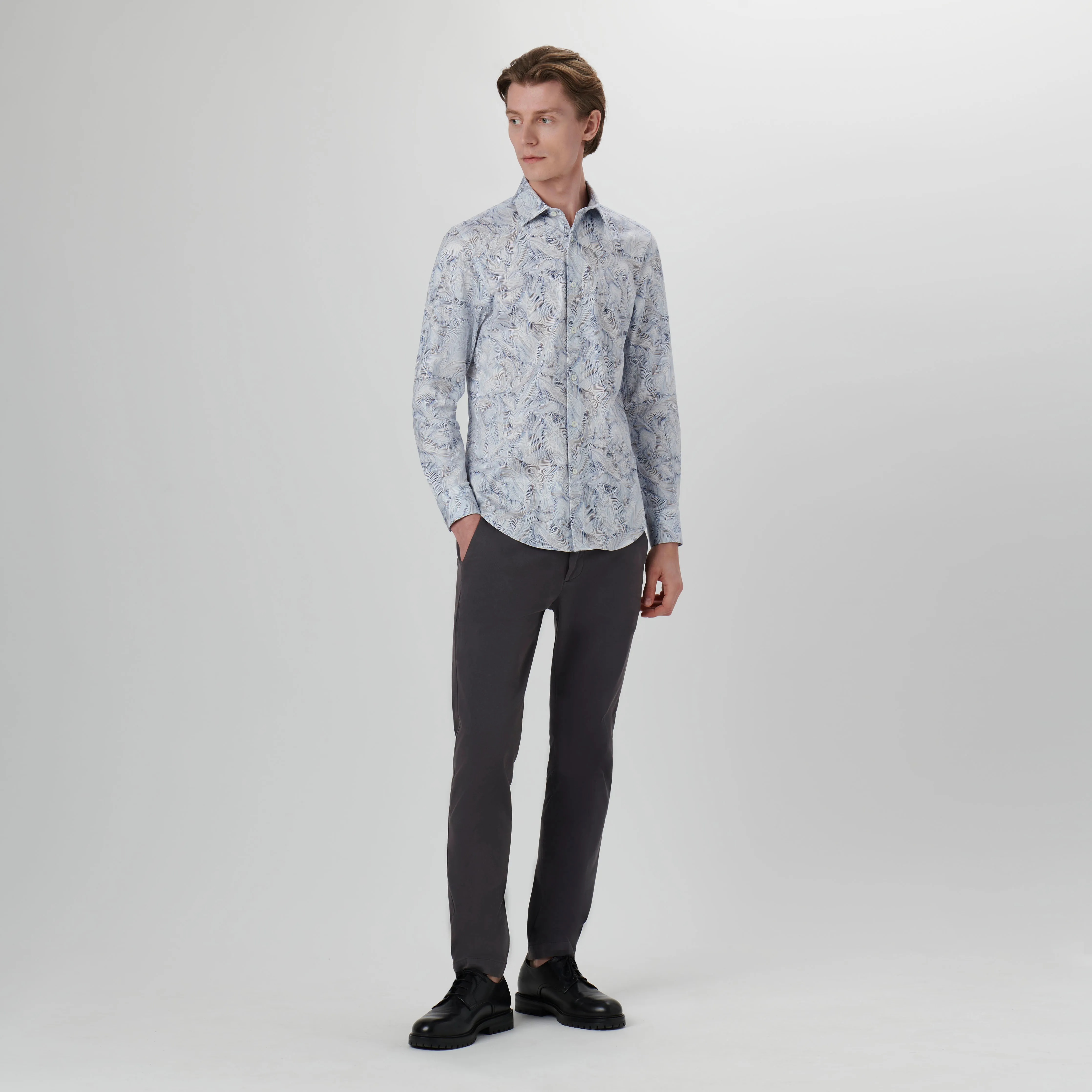 James Abstract Print OoohCotton Shirt sold by Bugatchi product image thumbnail 5