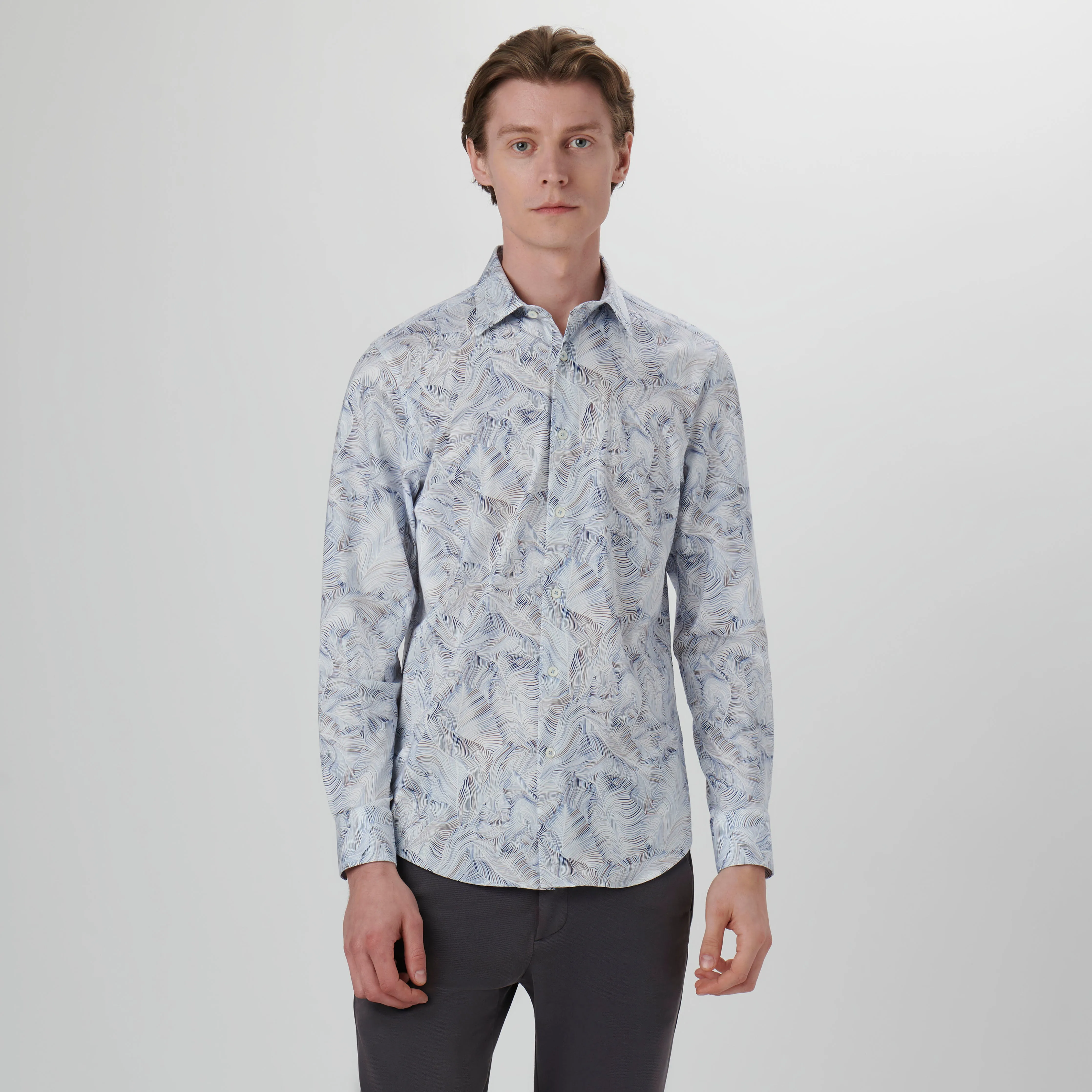 James Abstract Print OoohCotton Shirt sold by Bugatchi product image thumbnail 2