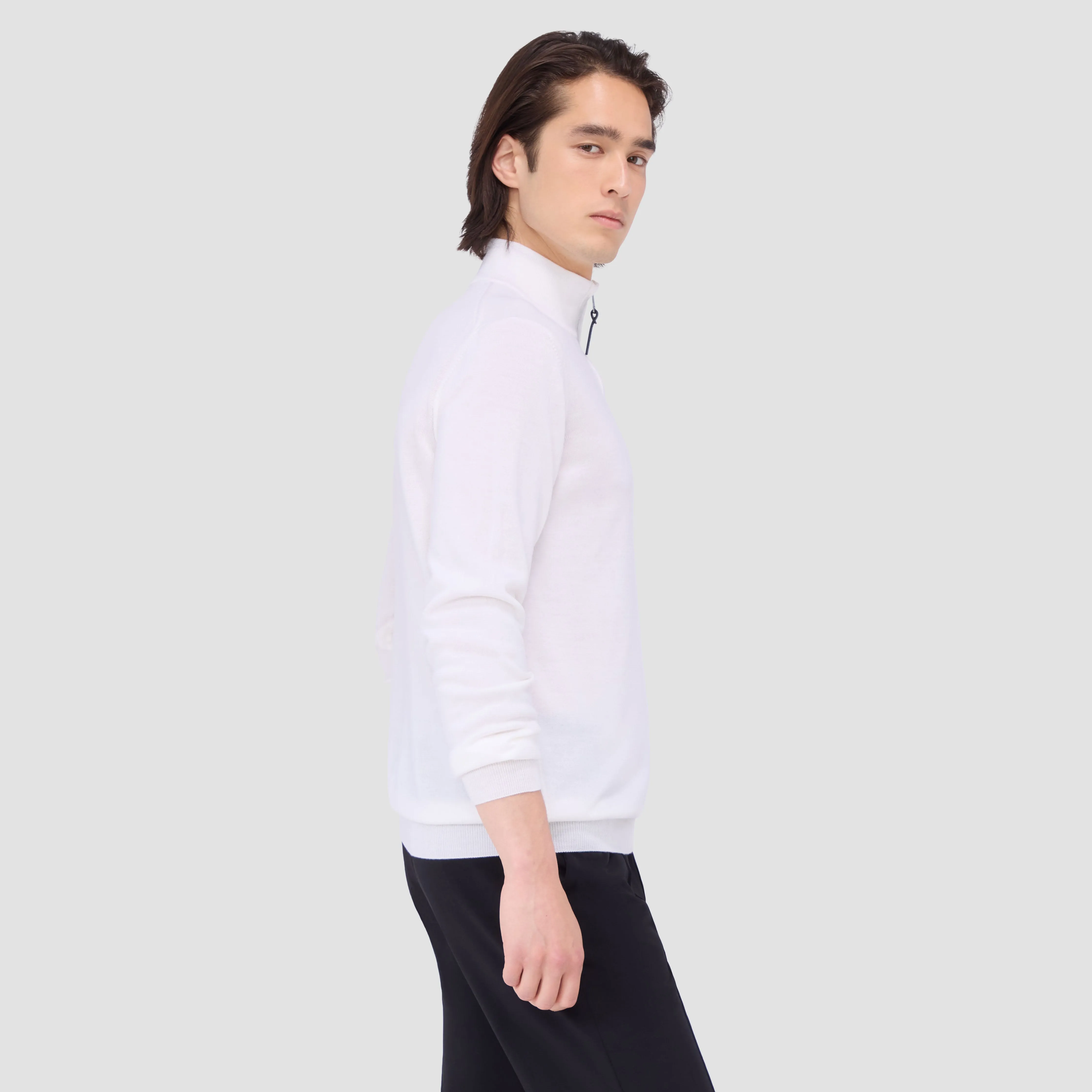 Spencer Quarter-Zip Super Merino Sweater sold by Bugatchi product image thumbnail 3