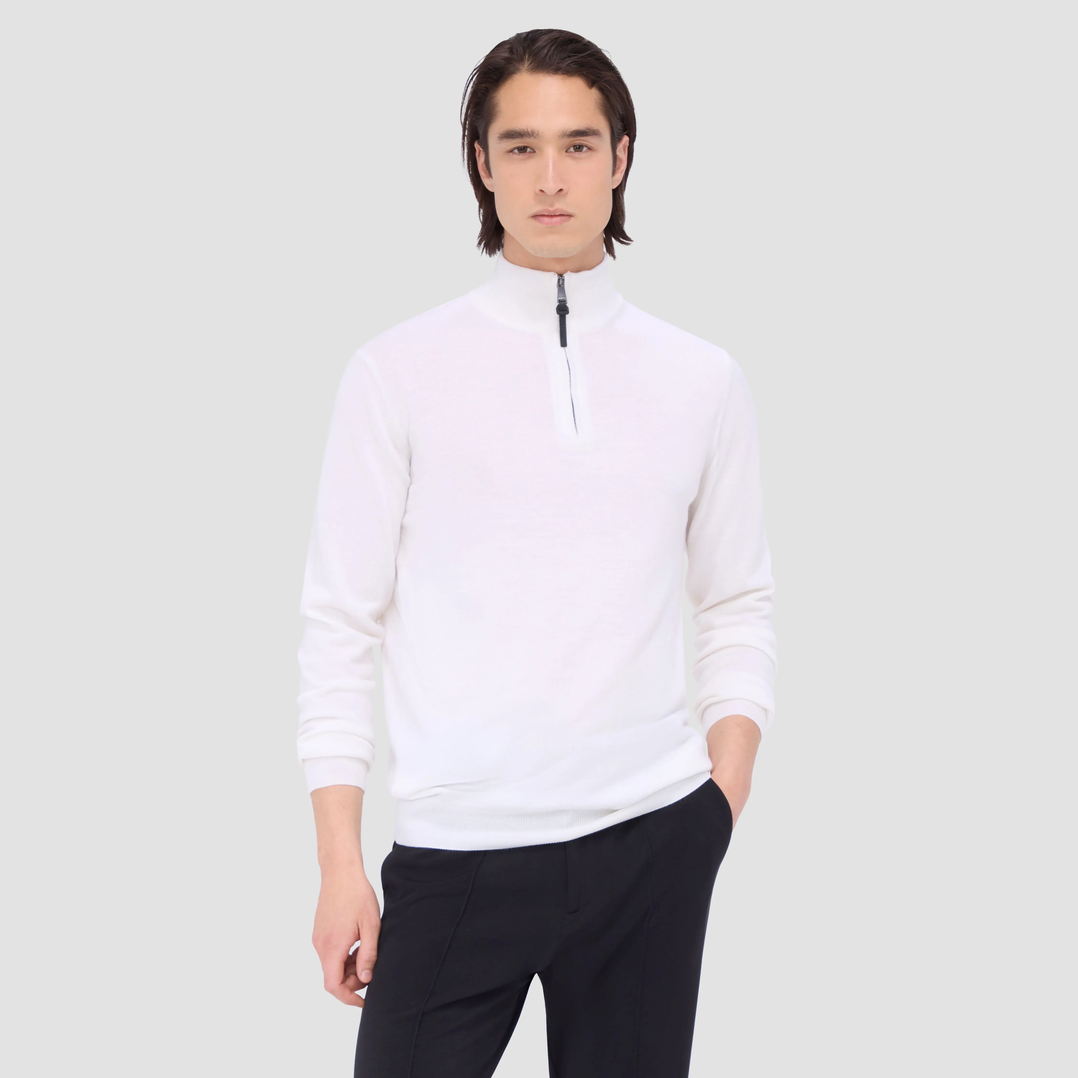 Spencer Quarter-Zip Super Merino Sweater sold by Bugatchi product image thumbnail 2