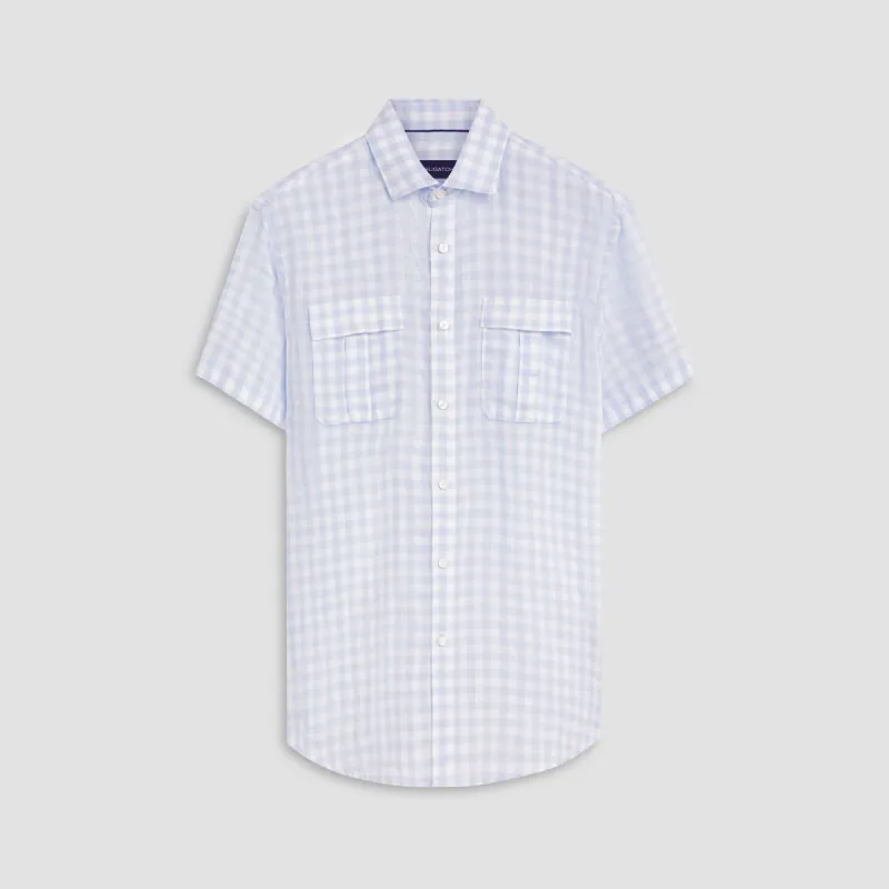 Orson Gingham Check Short Sleeve Shirt sold by Bugatchi