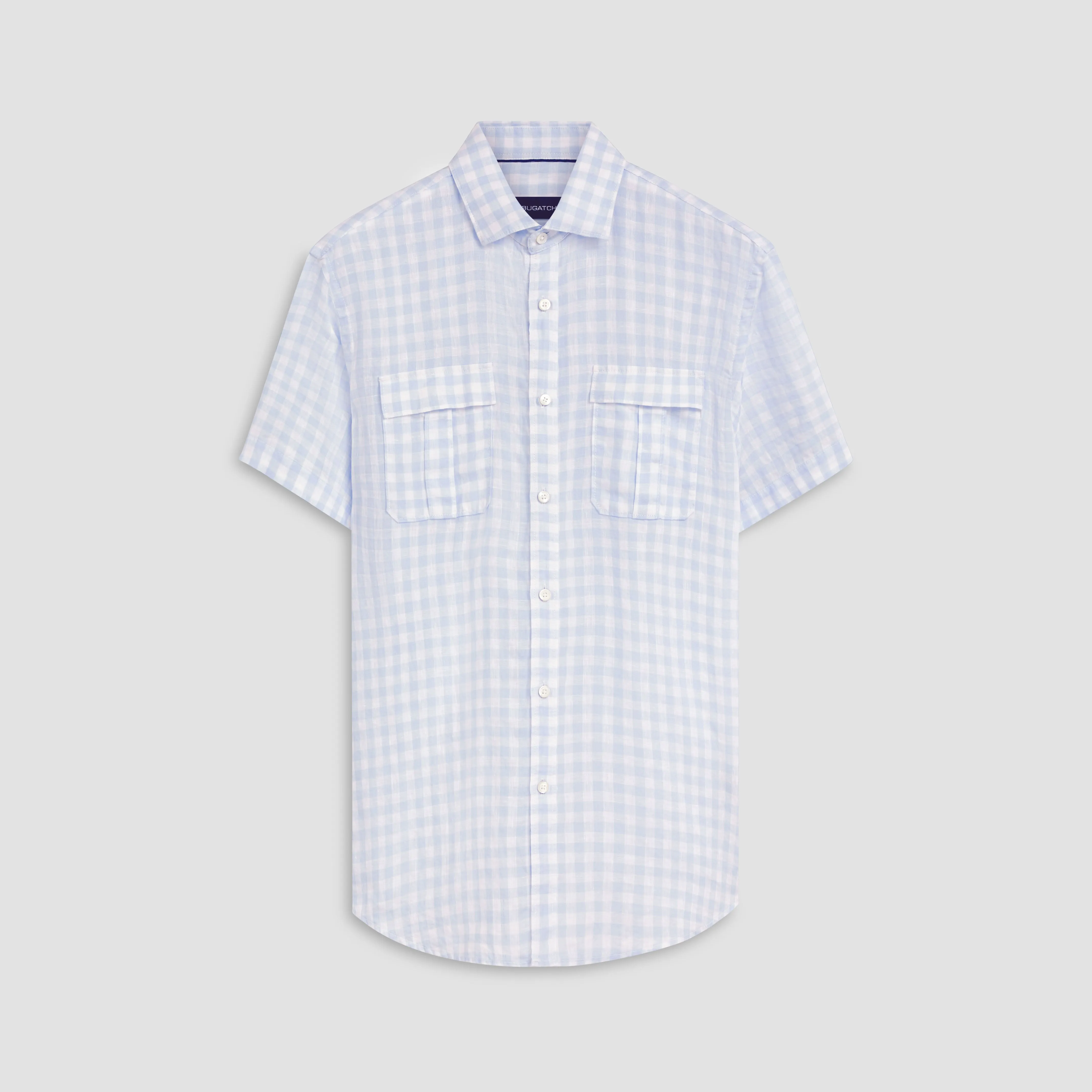 Orson Gingham Check Short Sleeve Shirt sold by Bugatchi