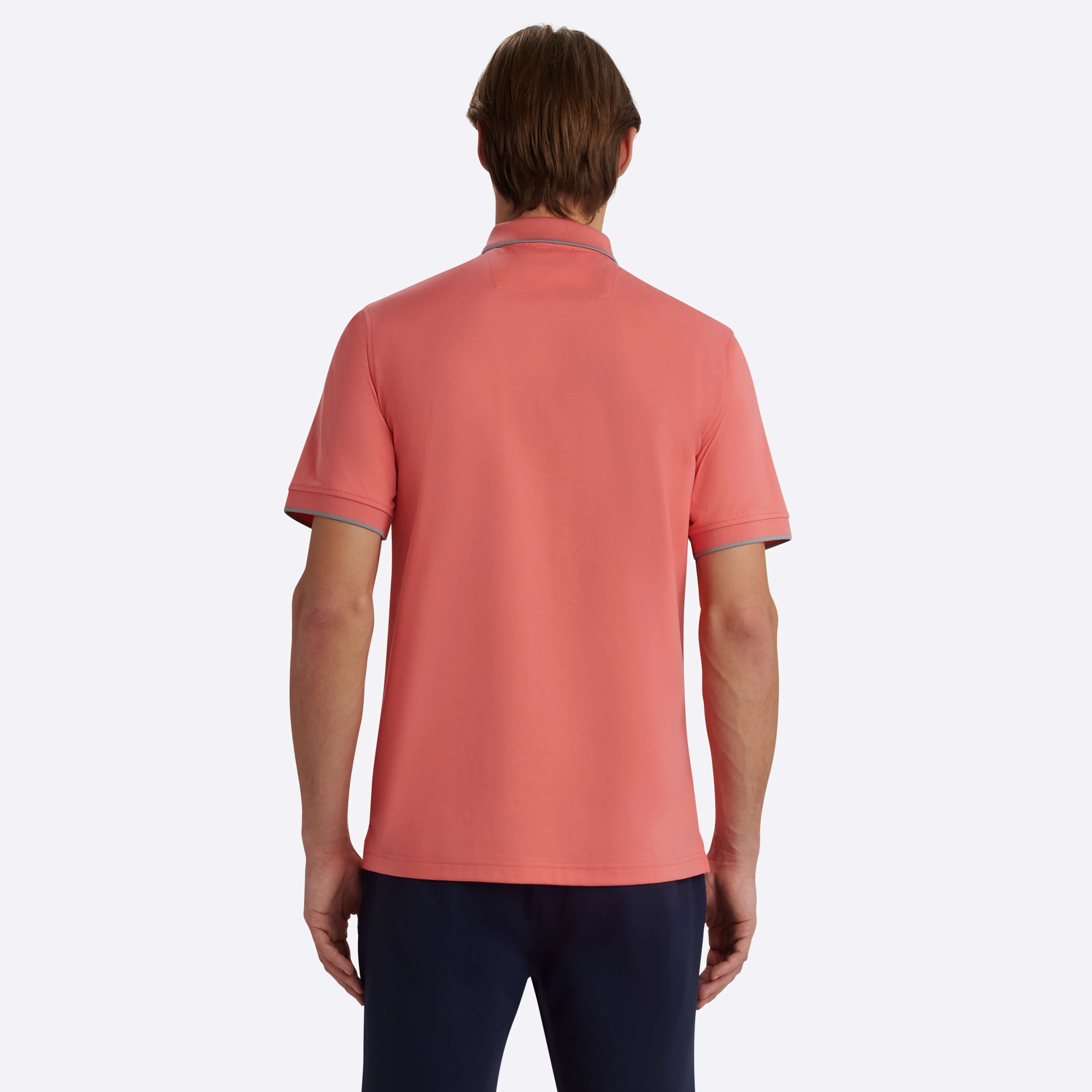 Short Sleeve Quarter Zip Polo sold by Bugatchi product image thumbnail 4