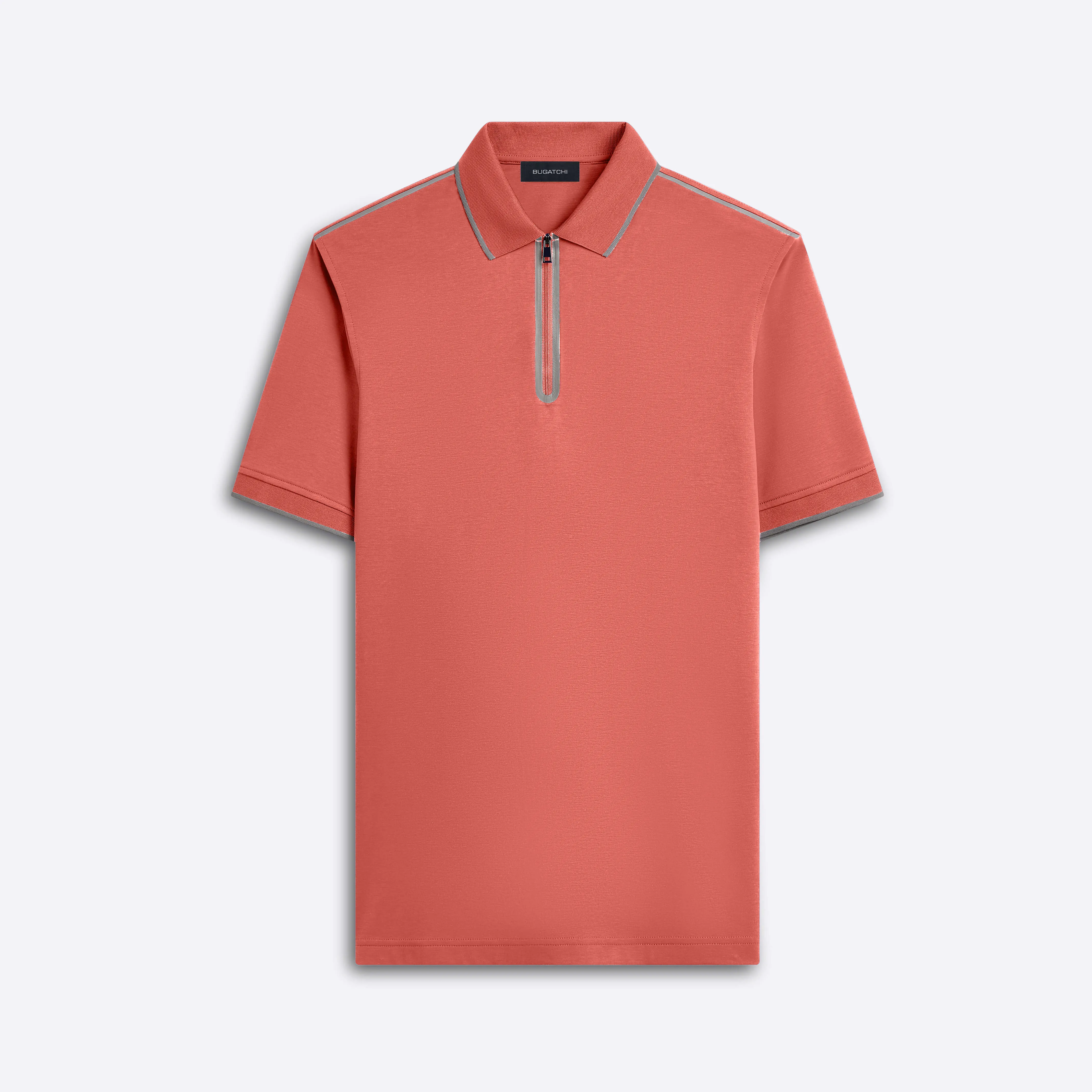 Short Sleeve Quarter Zip Polo sold by Bugatchi