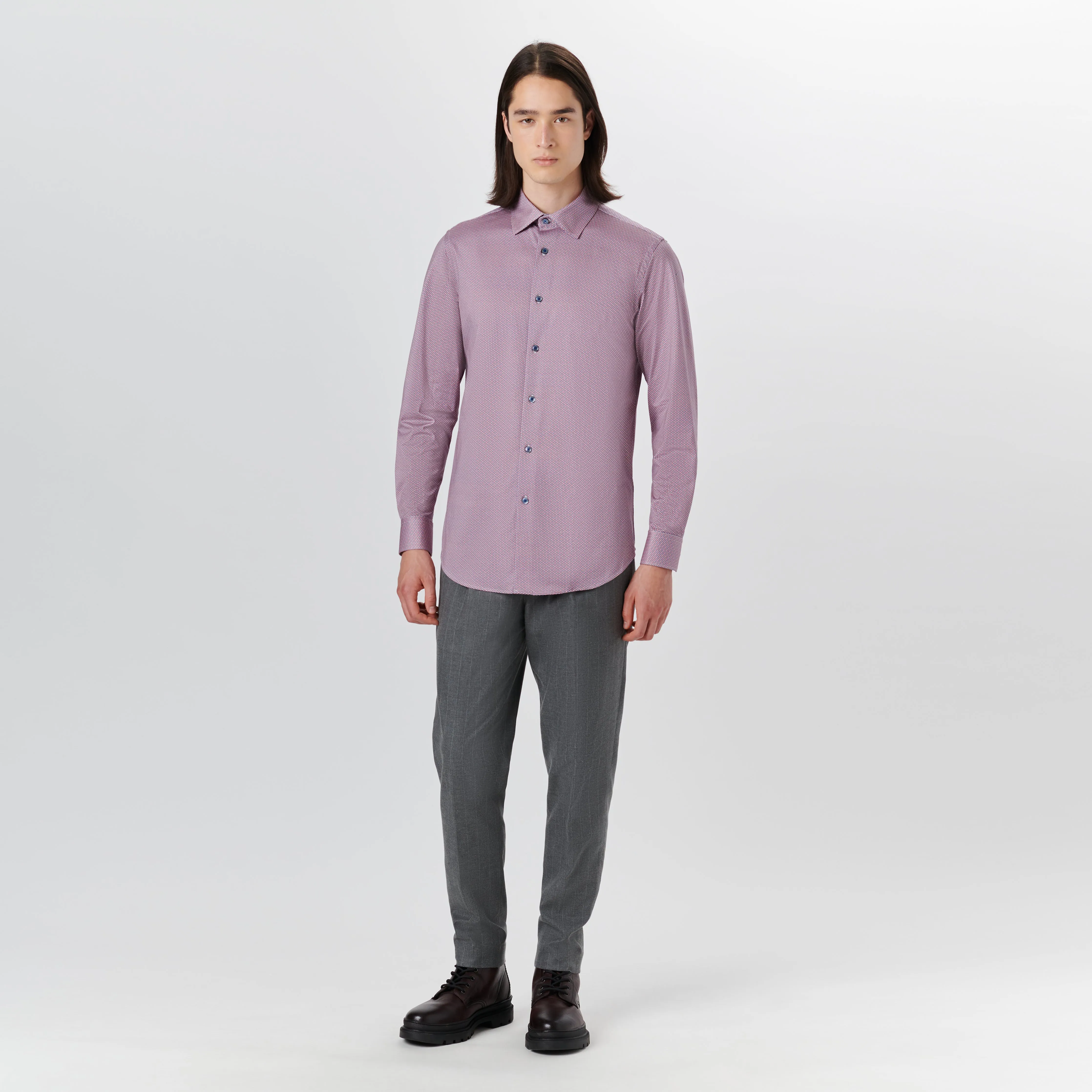 JAMES Medallion Print OoohCotton Shirt sold by Bugatchi product image thumbnail 5