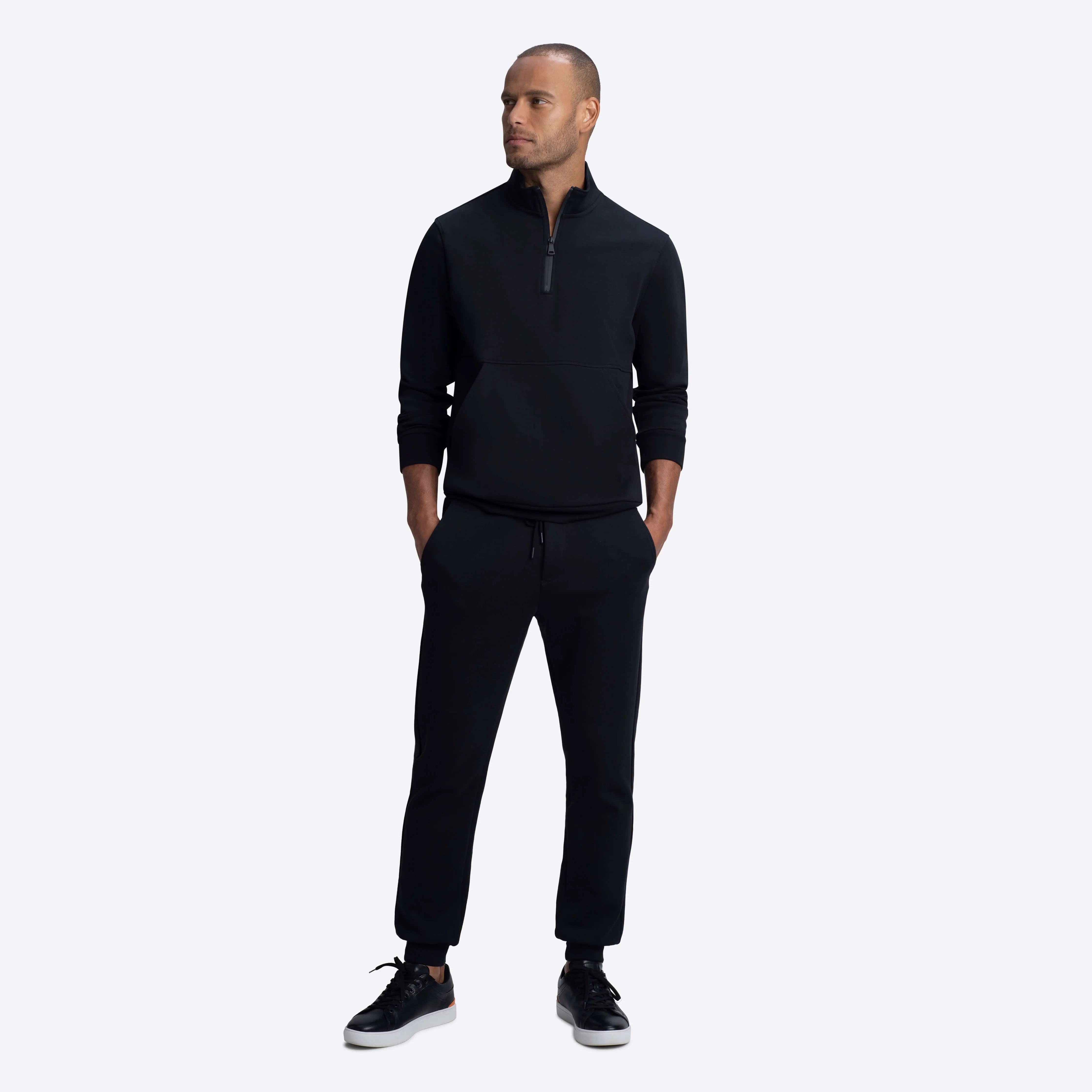 Quarter Zip Mock Neck Sweatshirt sold by Bugatchi product image thumbnail 5