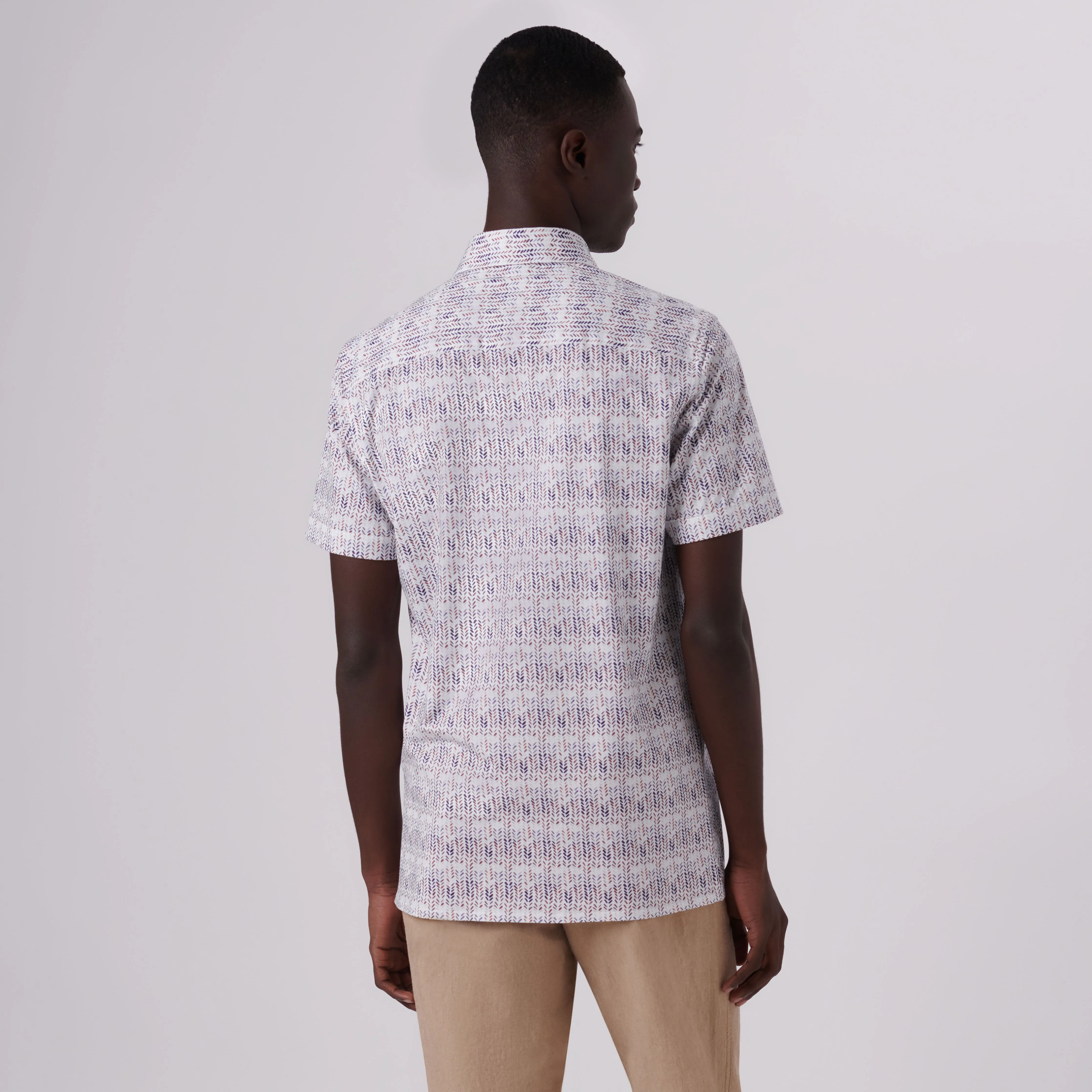 Milo Abstract Print OoohCotton Short Sleeve Shirt sold by Bugatchi product image thumbnail 4