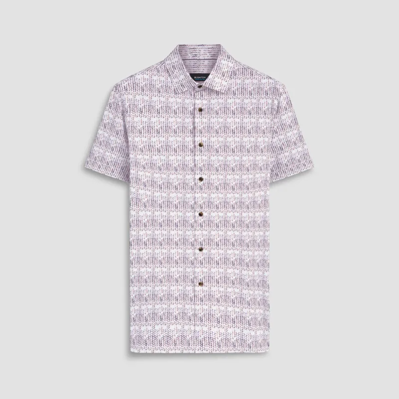 Milo Abstract Print OoohCotton Short Sleeve Shirt sold by Bugatchi
