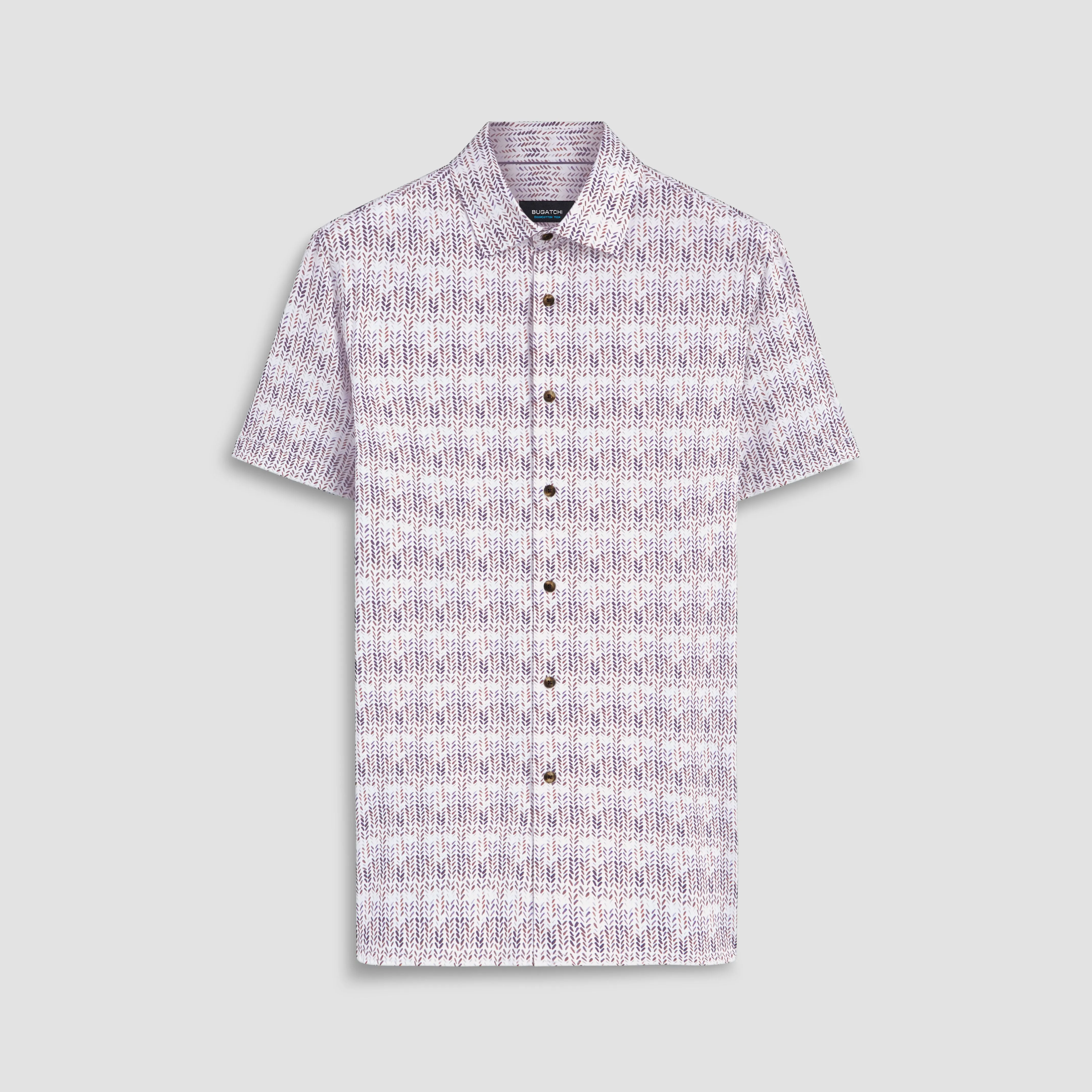 Milo Abstract Print OoohCotton Short Sleeve Shirt sold by Bugatchi