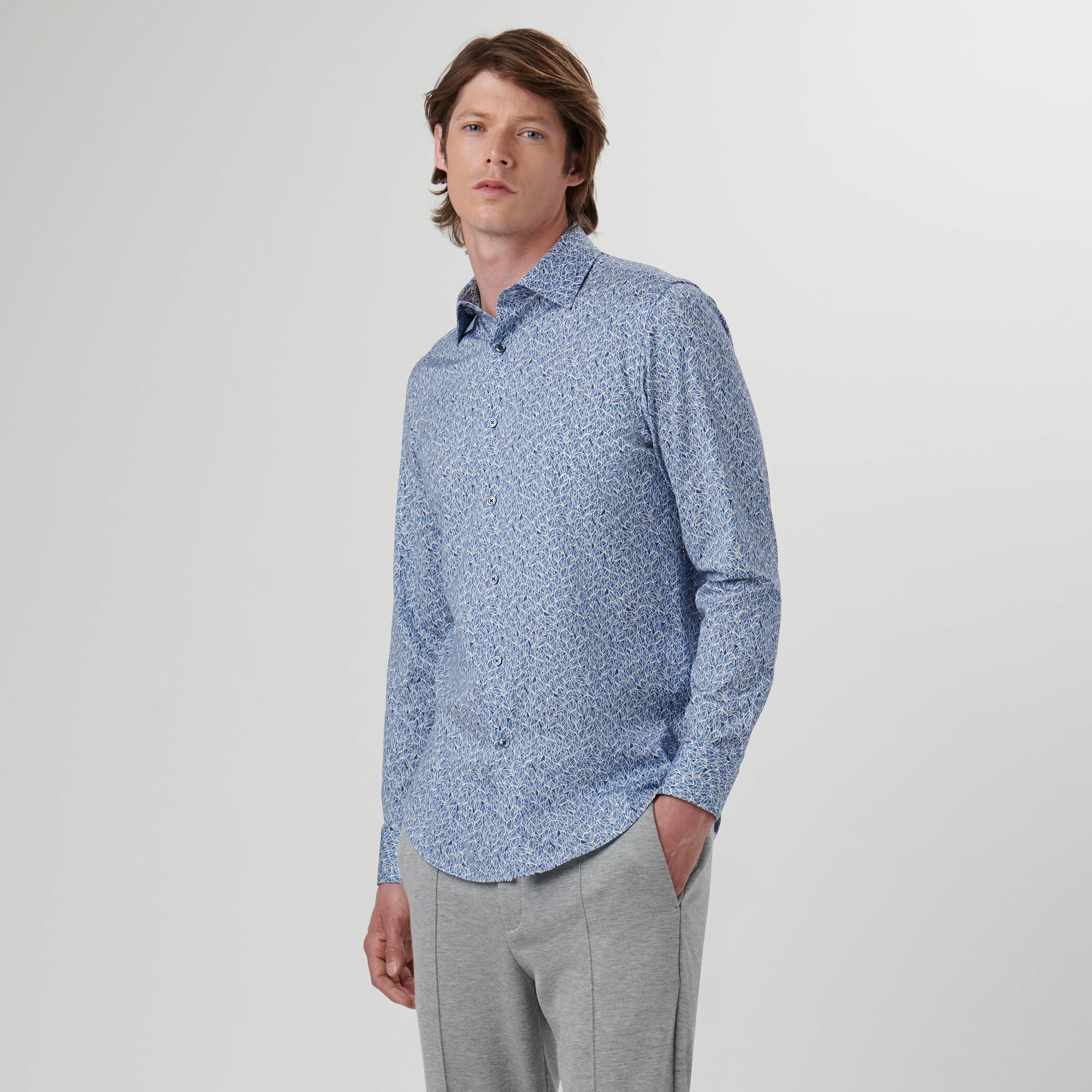 James Leaf Print OoohCotton Shirt sold by Bugatchi product image thumbnail 3