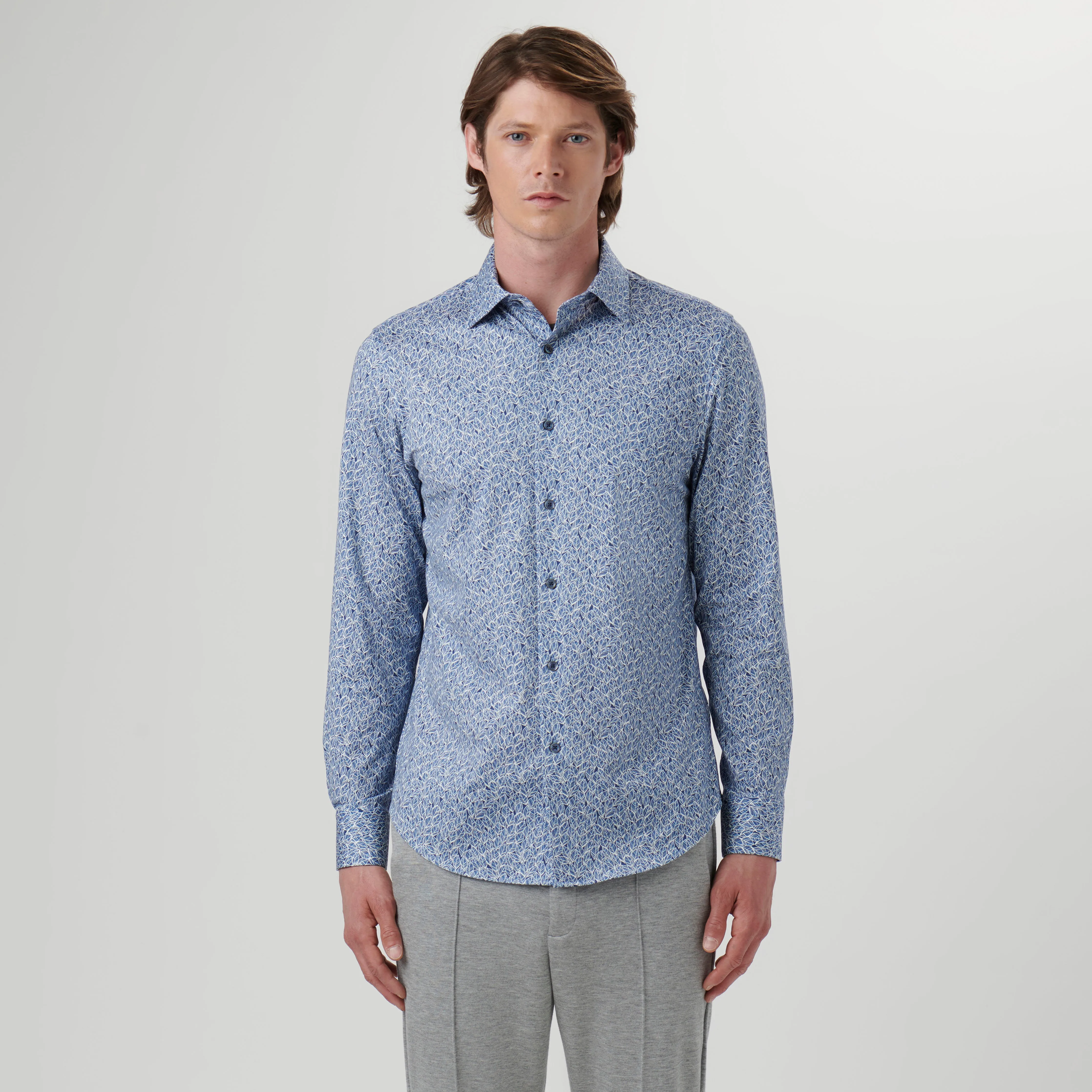 James Leaf Print OoohCotton Shirt sold by Bugatchi product image thumbnail 2