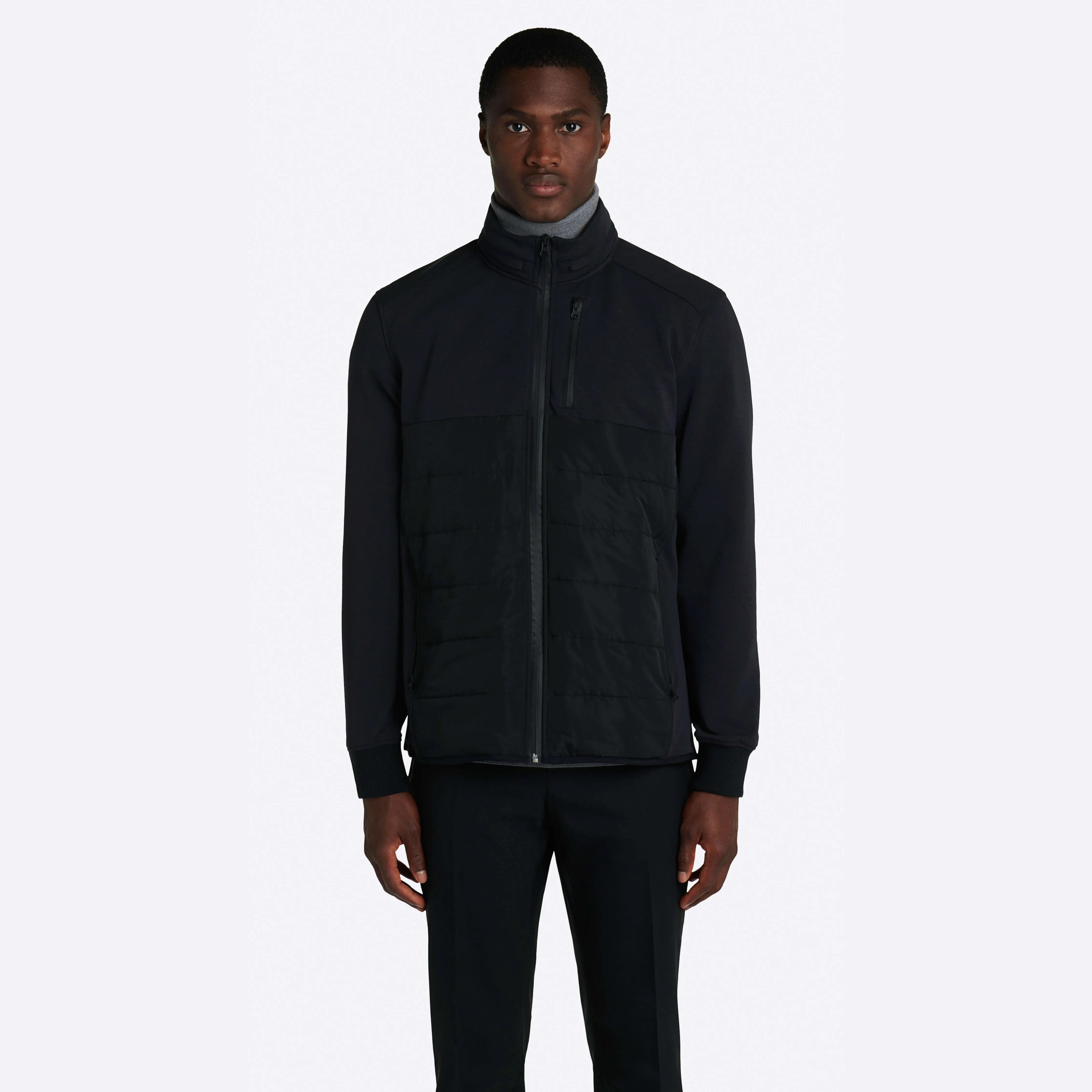 Solid Mock Neck Jacket with Hood sold by Bugatchi product image thumbnail 2