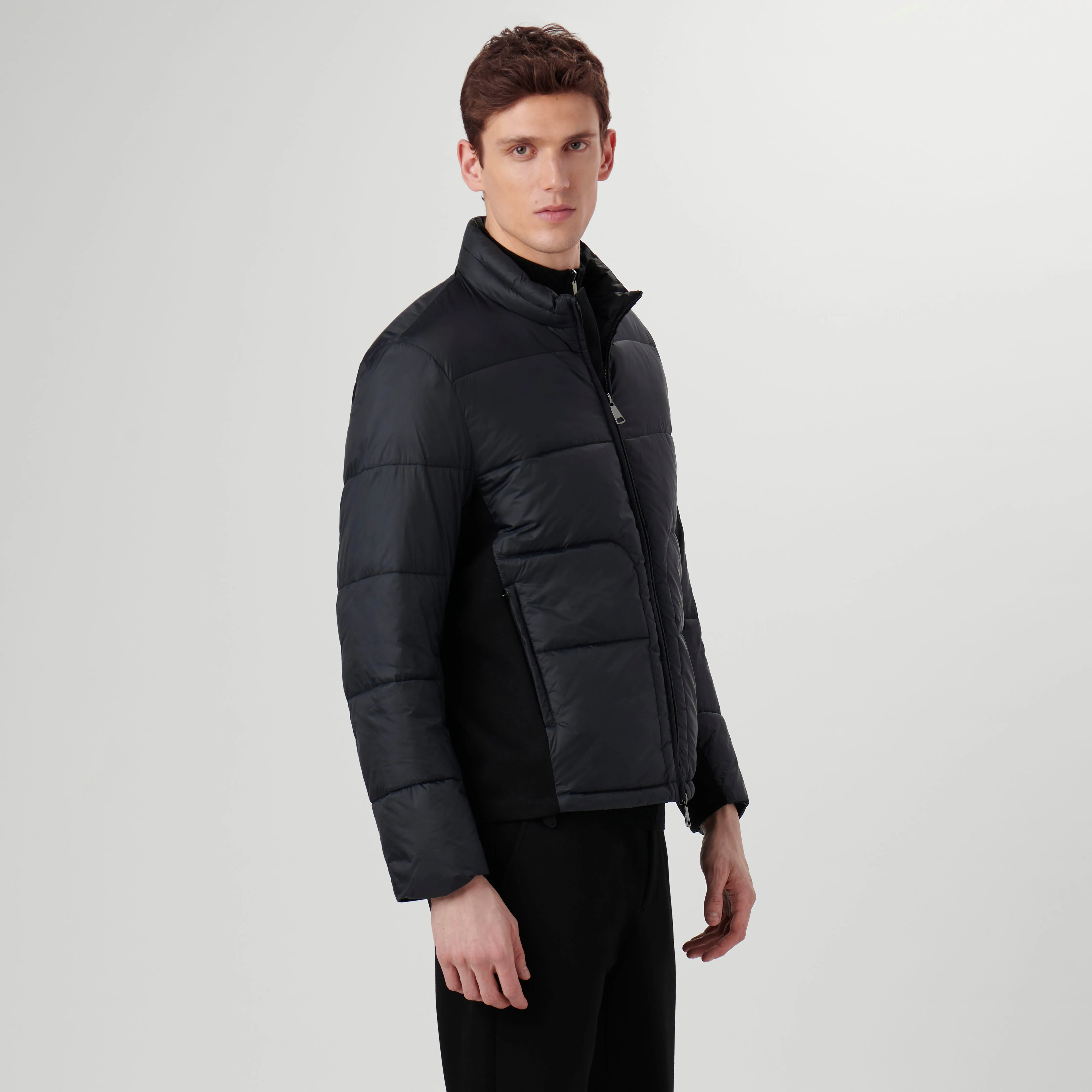 Quilted Bomber Jacket with Stow-Away Hood sold by Bugatchi product image thumbnail 3