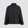 Quilted Bomber Jacket with Stow-Away Hood sold by Bugatchi