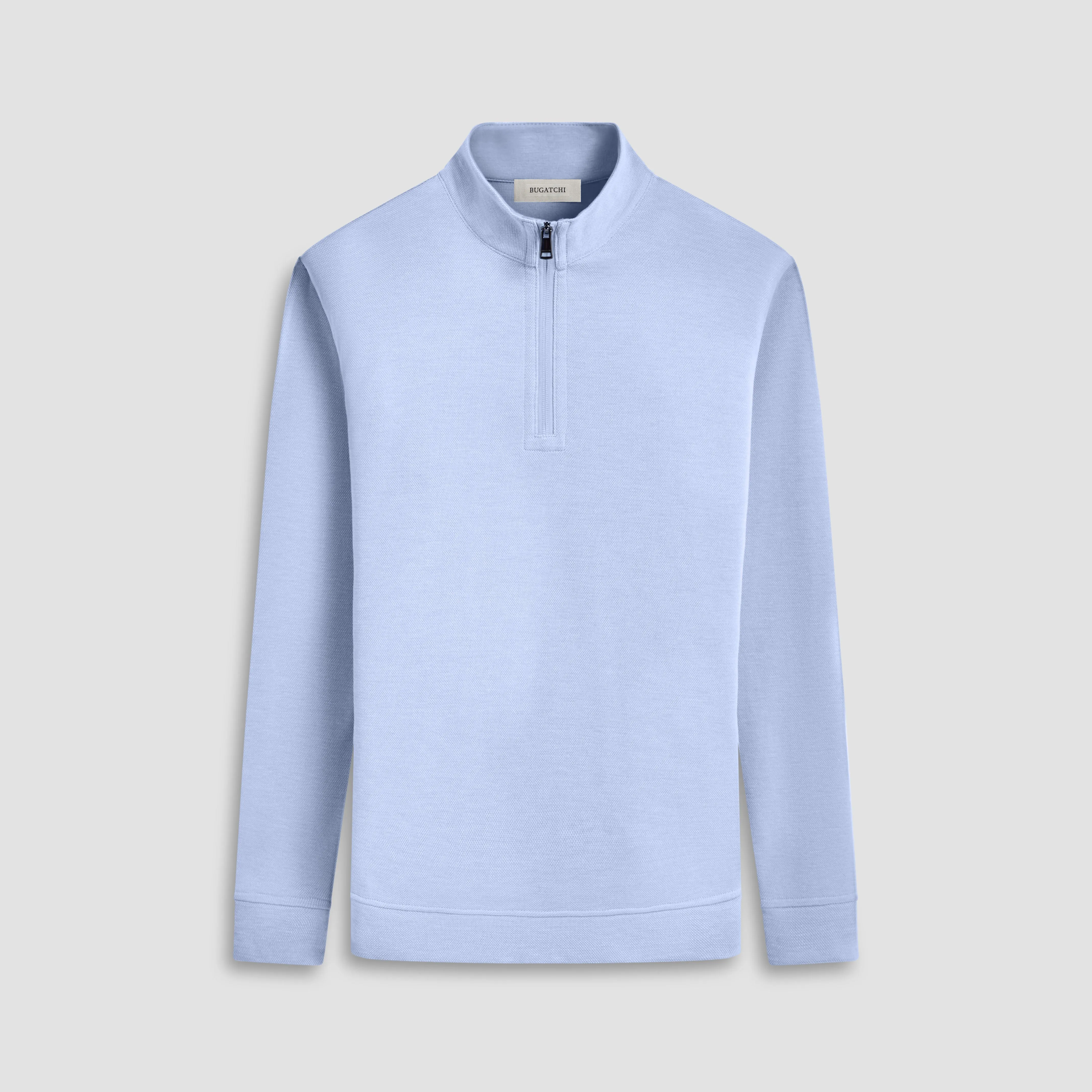 Reversible Pique/Fishermen Knit Quarter-Zip Pullover sold by Bugatchi