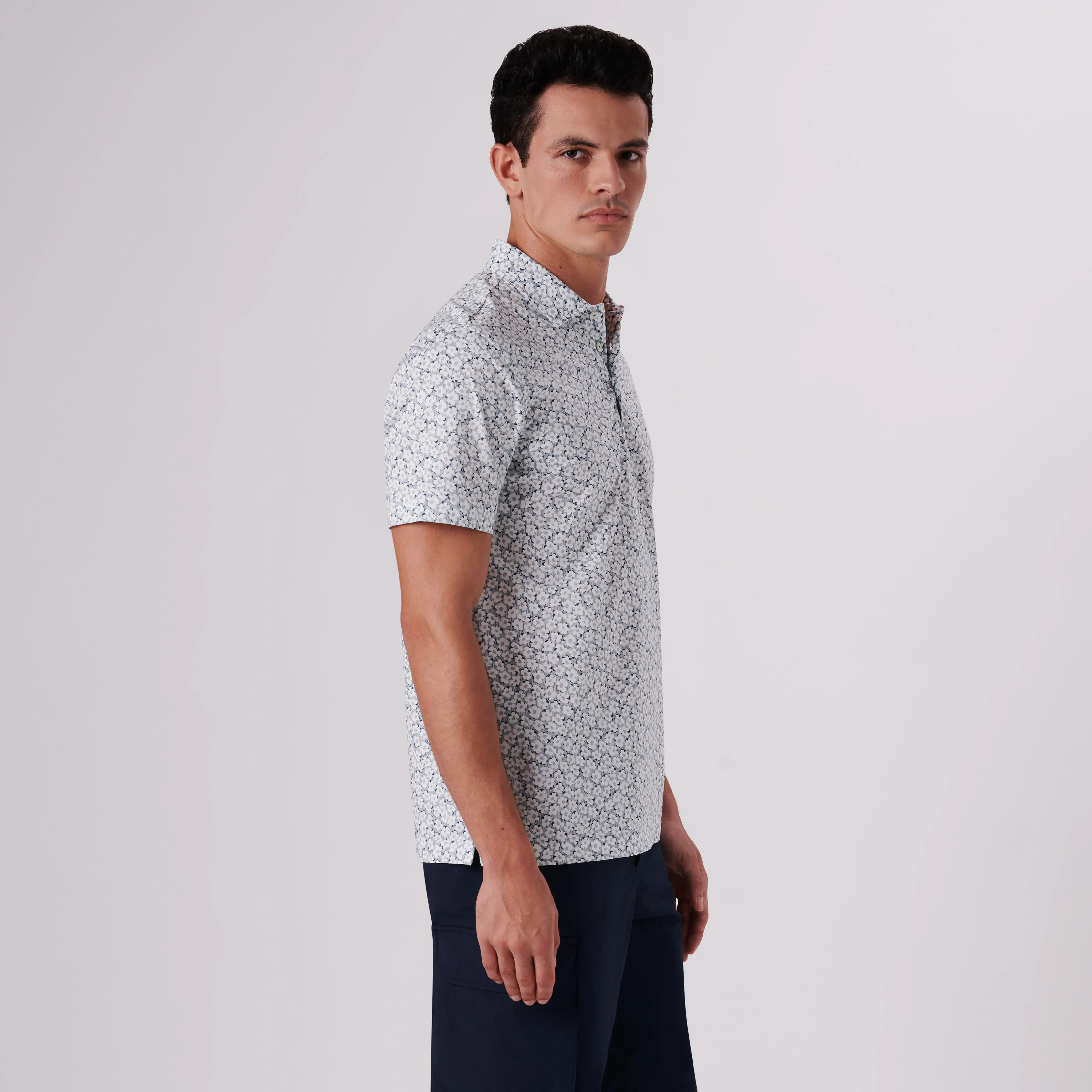 Victor Floral Print OoohCotton Polo sold by Bugatchi product image thumbnail 3