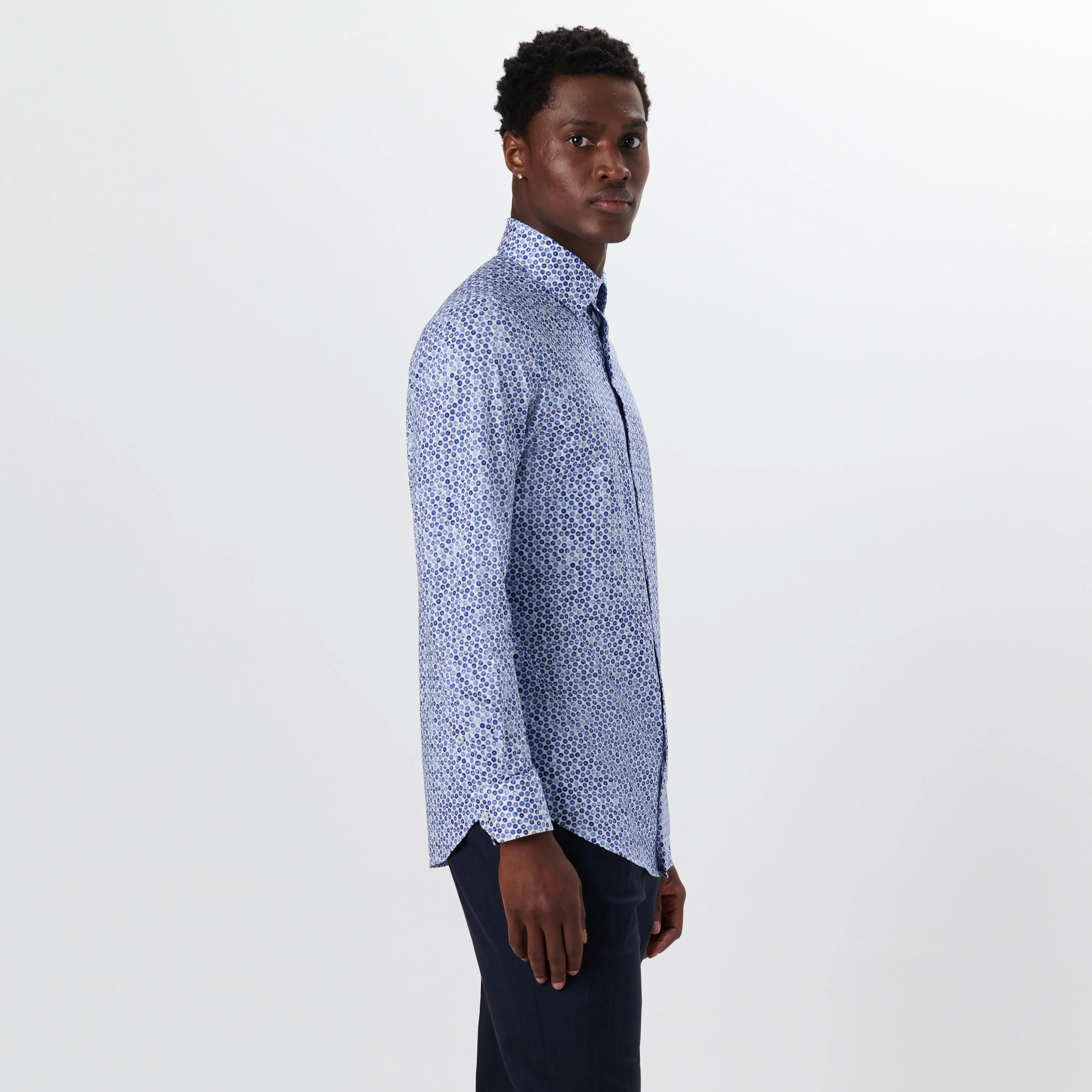 JAMES Floral Print OoohCotton Shirt sold by Bugatchi product image thumbnail 3