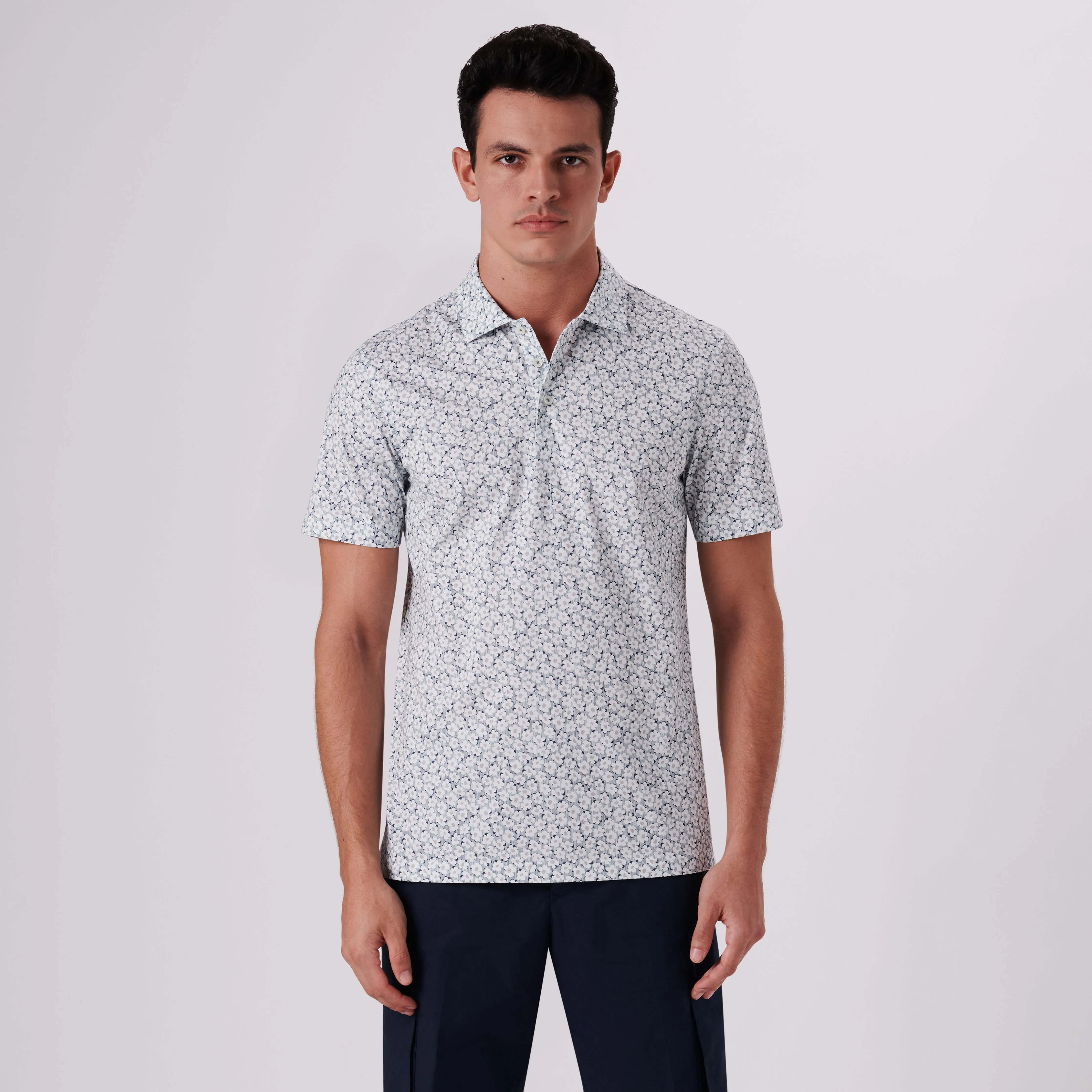 Victor Floral Print OoohCotton Polo sold by Bugatchi product image thumbnail 2