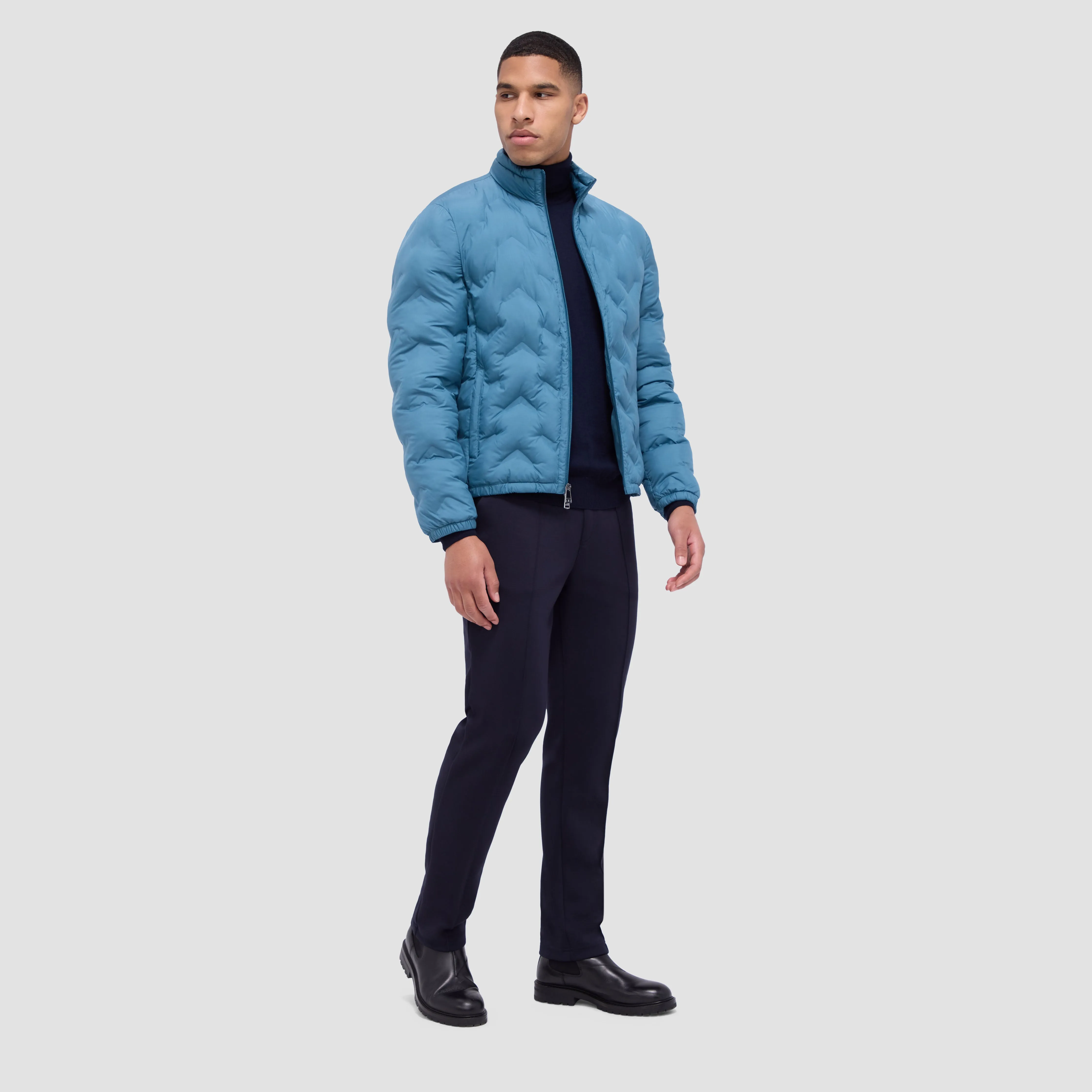 Chevron Quilted Puffer Jacket sold by Bugatchi product image thumbnail 5