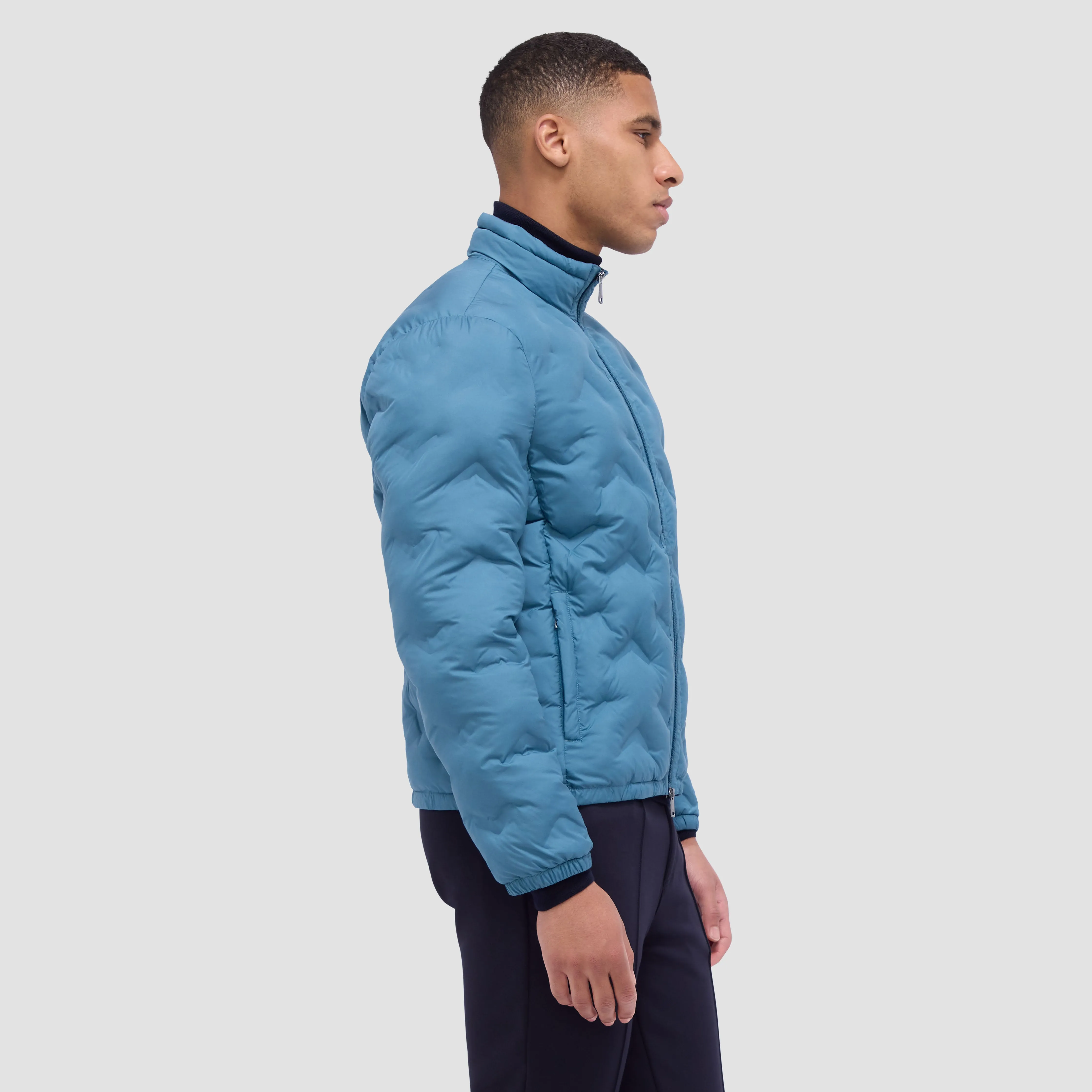 Chevron Quilted Puffer Jacket sold by Bugatchi product image thumbnail 3