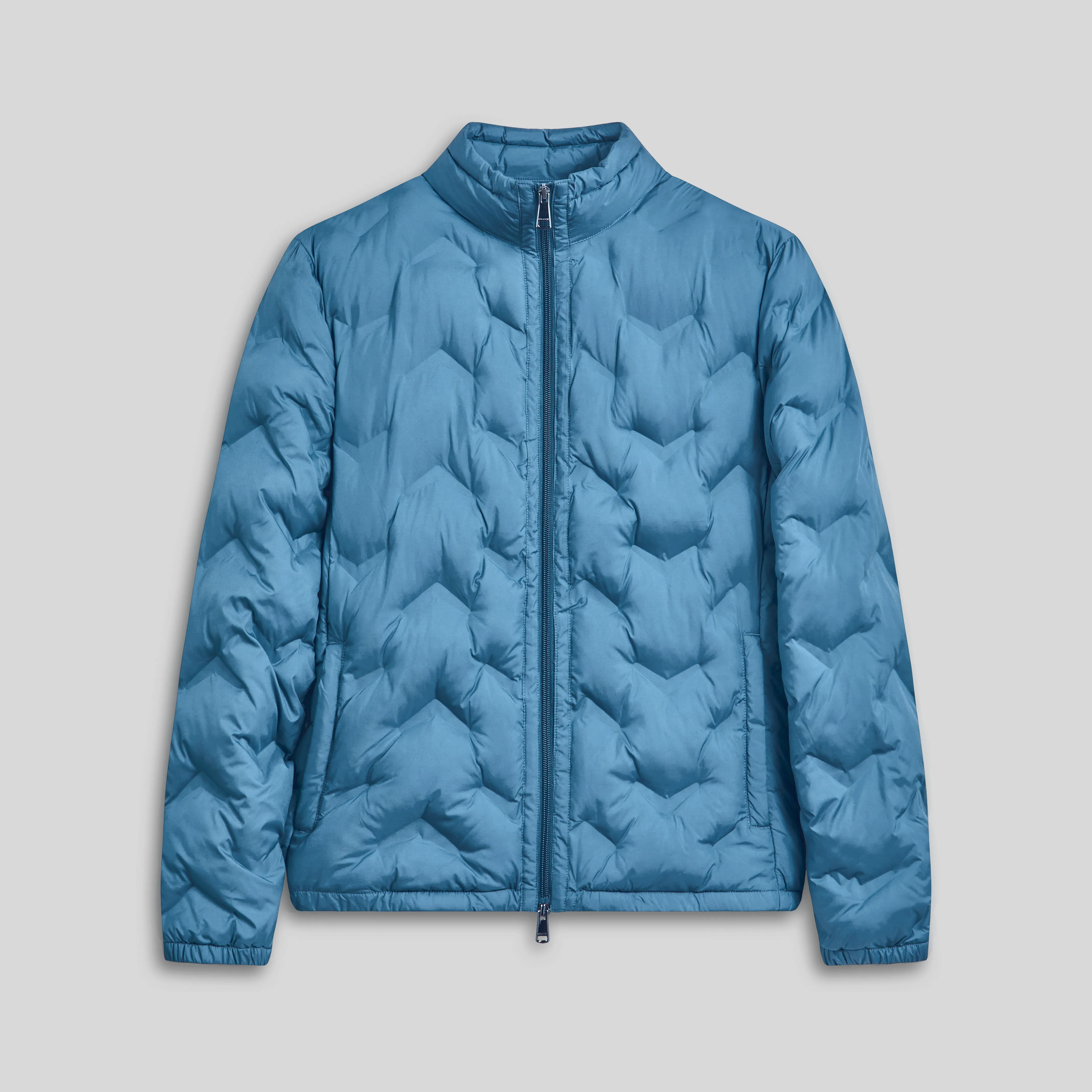 Chevron Quilted Puffer Jacket sold by Bugatchi