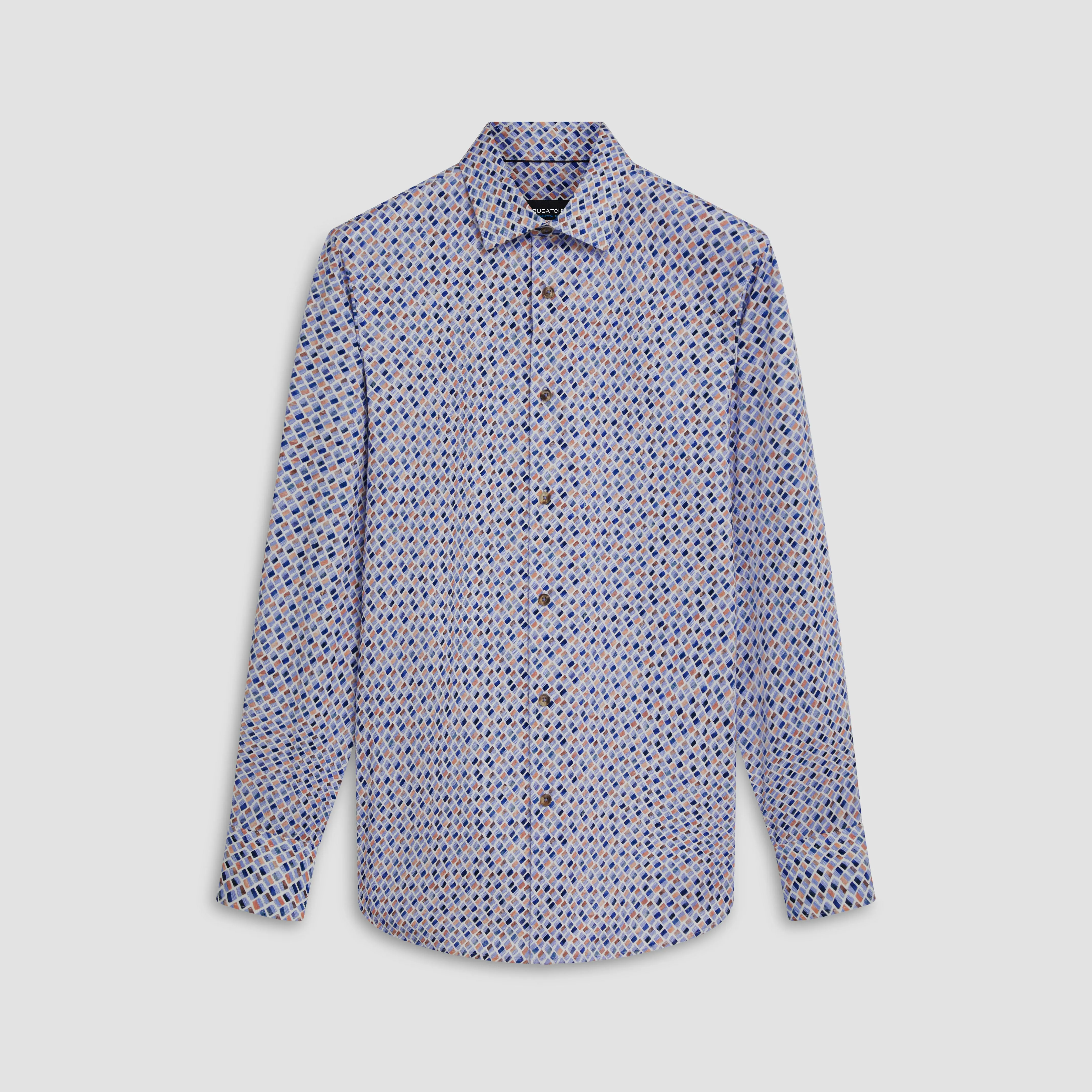 James Diamond Print OoohCotton Shirt sold by Bugatchi